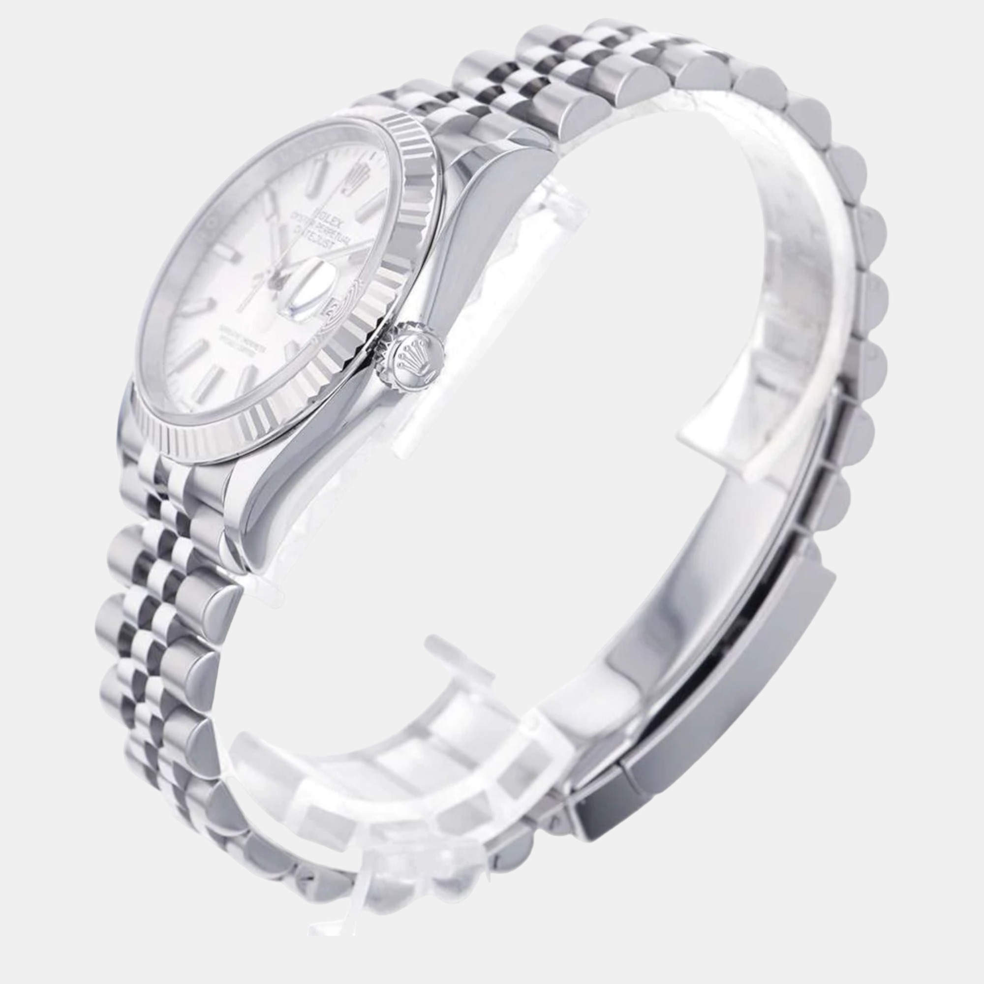Rolex Silver 18K White Gold And Stainless Steel Datejust 126234 Men's Wristwatch 36 mm
Rolex Silver 18K White Gold And Stainless Steel Datejust 126234 Men's Wristwatch 36 mm
