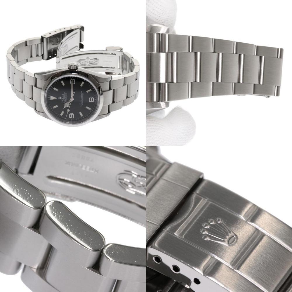 Rolex Black Stainless Steel Explorer 114270 Men's Wristwatch 36 Mm