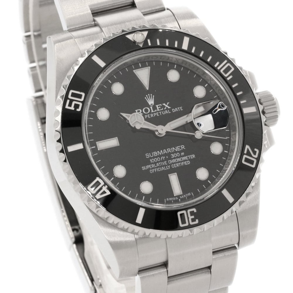 Rolex Black Stainless Steel Submariner 116610LN Men's Wristwatch 40 Mm