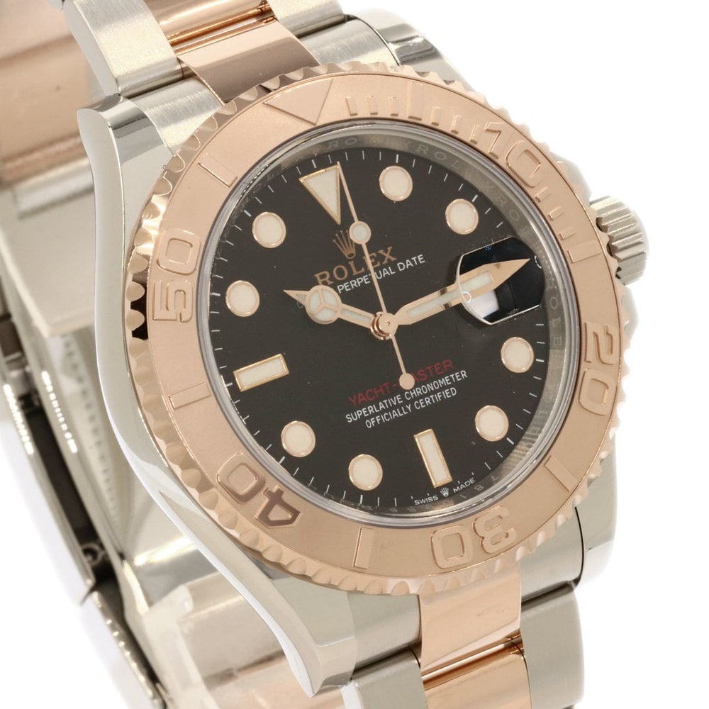 Rolex Black 18K Rose Gold And Stainless Steel Yacht-Master 126621 Men's Wristwatch 40 Mm