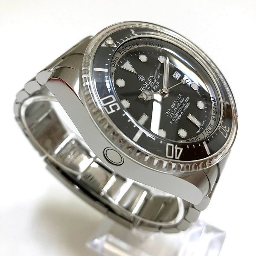 Rolex Black Stainless Steel Sea-Dweller Deepsea 116660 Men's Wristwatch 44 Mm