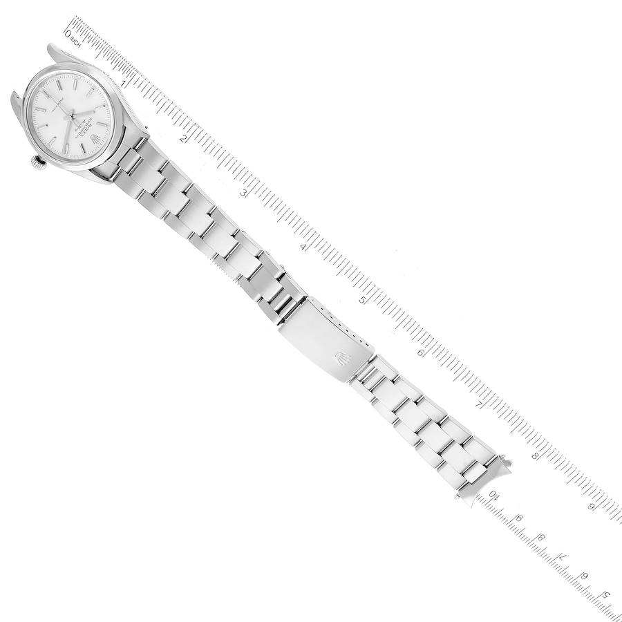 Rolex Air King 34mm Silver Dial Smooth Bezel Steel Mens Watch 14000