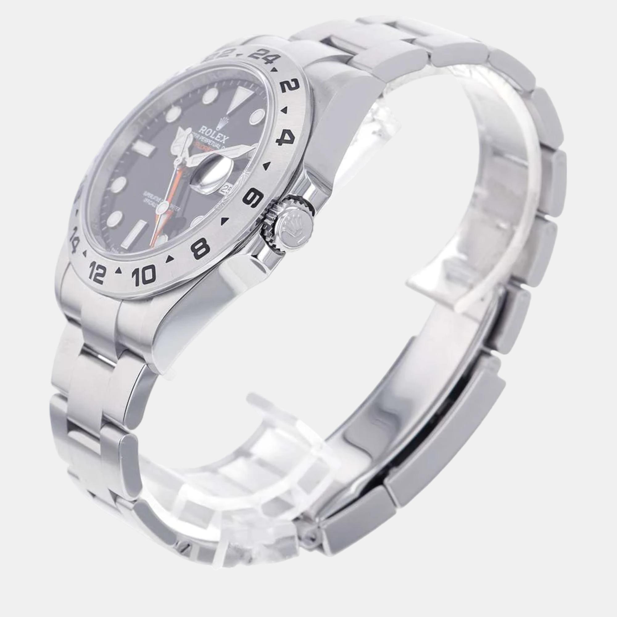 Rolex Black Stainless Steel Explorer II 226570 Men's Wristwatch 42 mm
Rolex Black Stainless Steel Explorer II 226570 Men's Wristwatch 42 mm