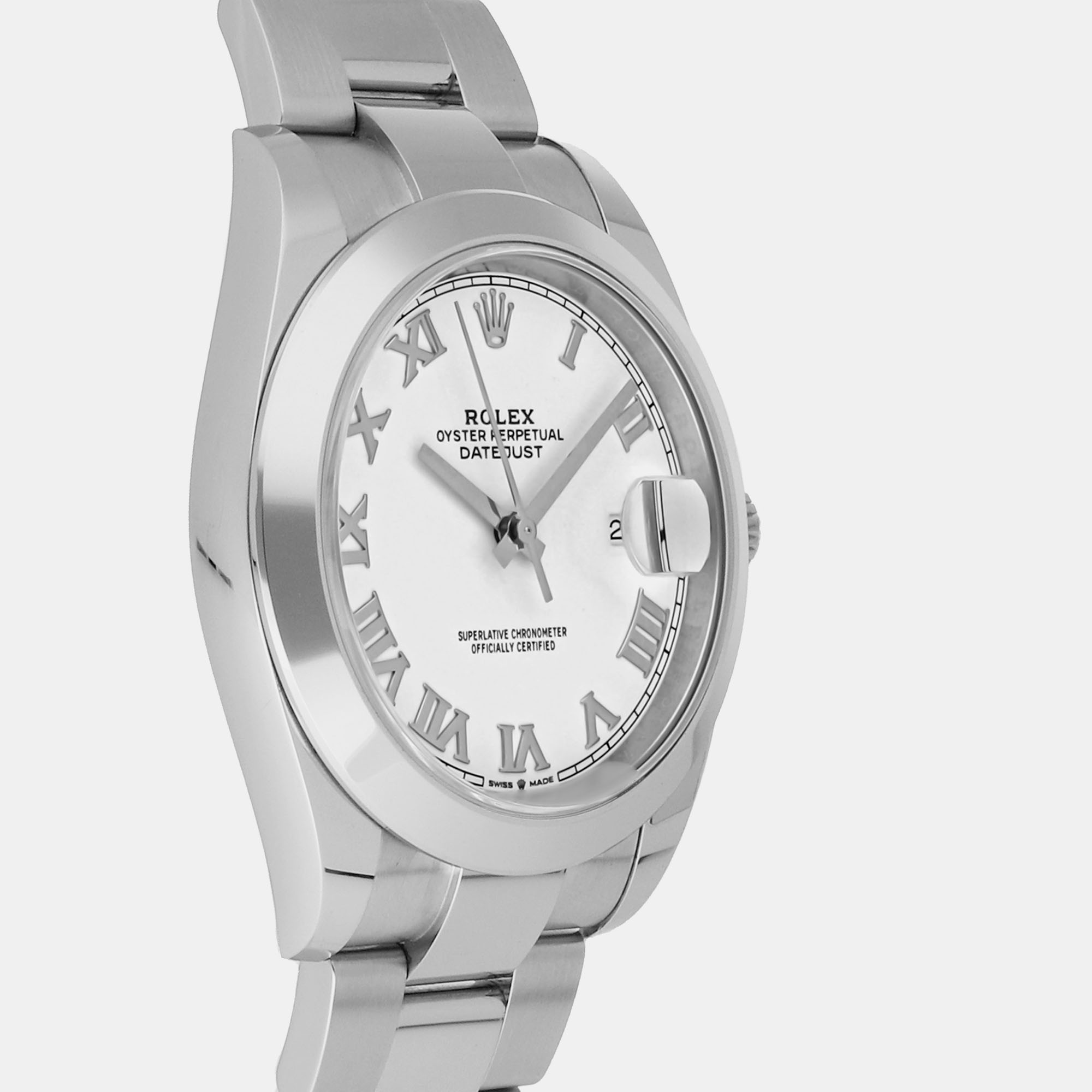 Rolex White Stainless Steel Datejust 126300 Automatic Men's Wristwatch 41 mm
Rolex White Stainless Steel Datejust 126300 Automatic Men's Wristwatch 41 mm