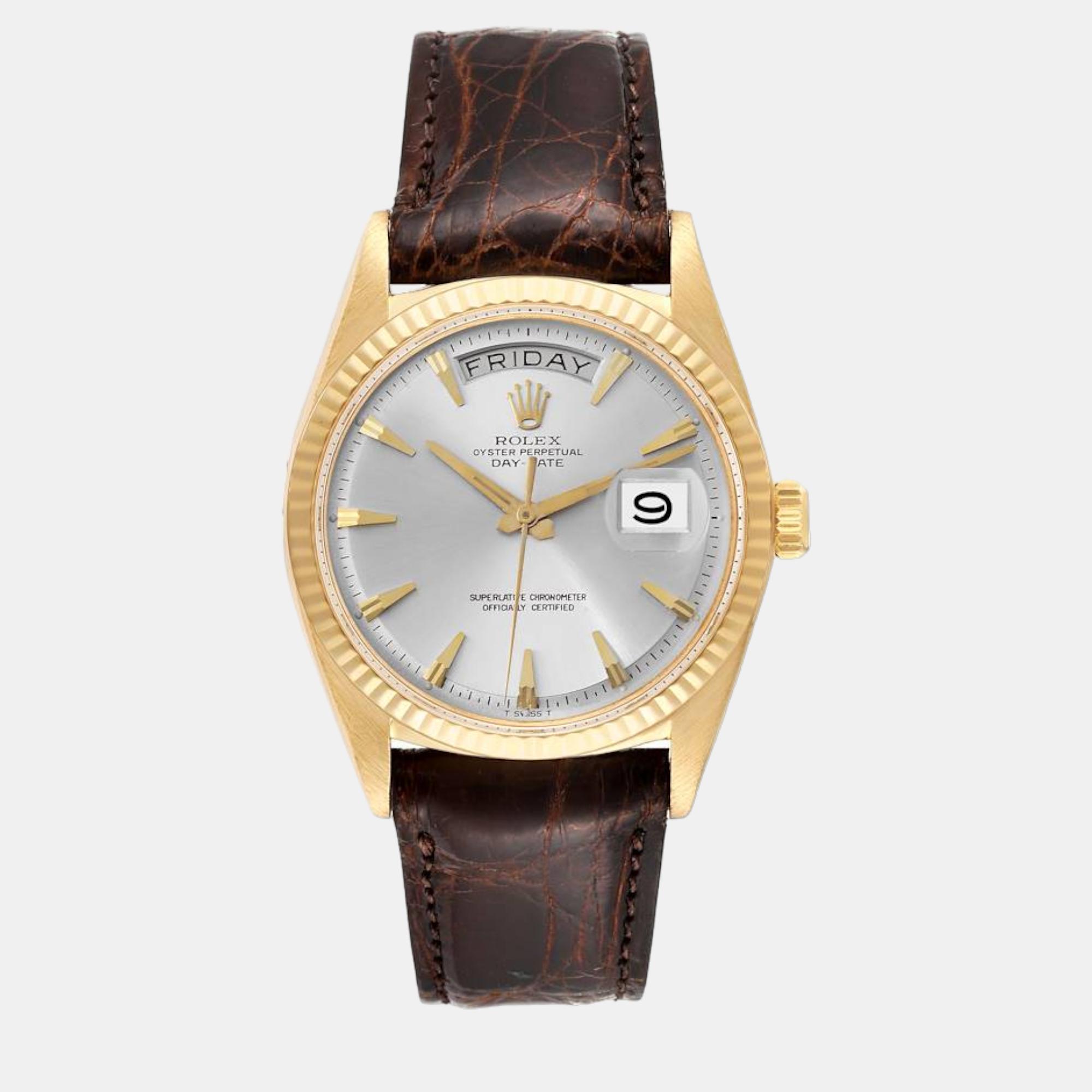 Rolex President Day-Date Yellow Gold Vintage Mens Watch 1803