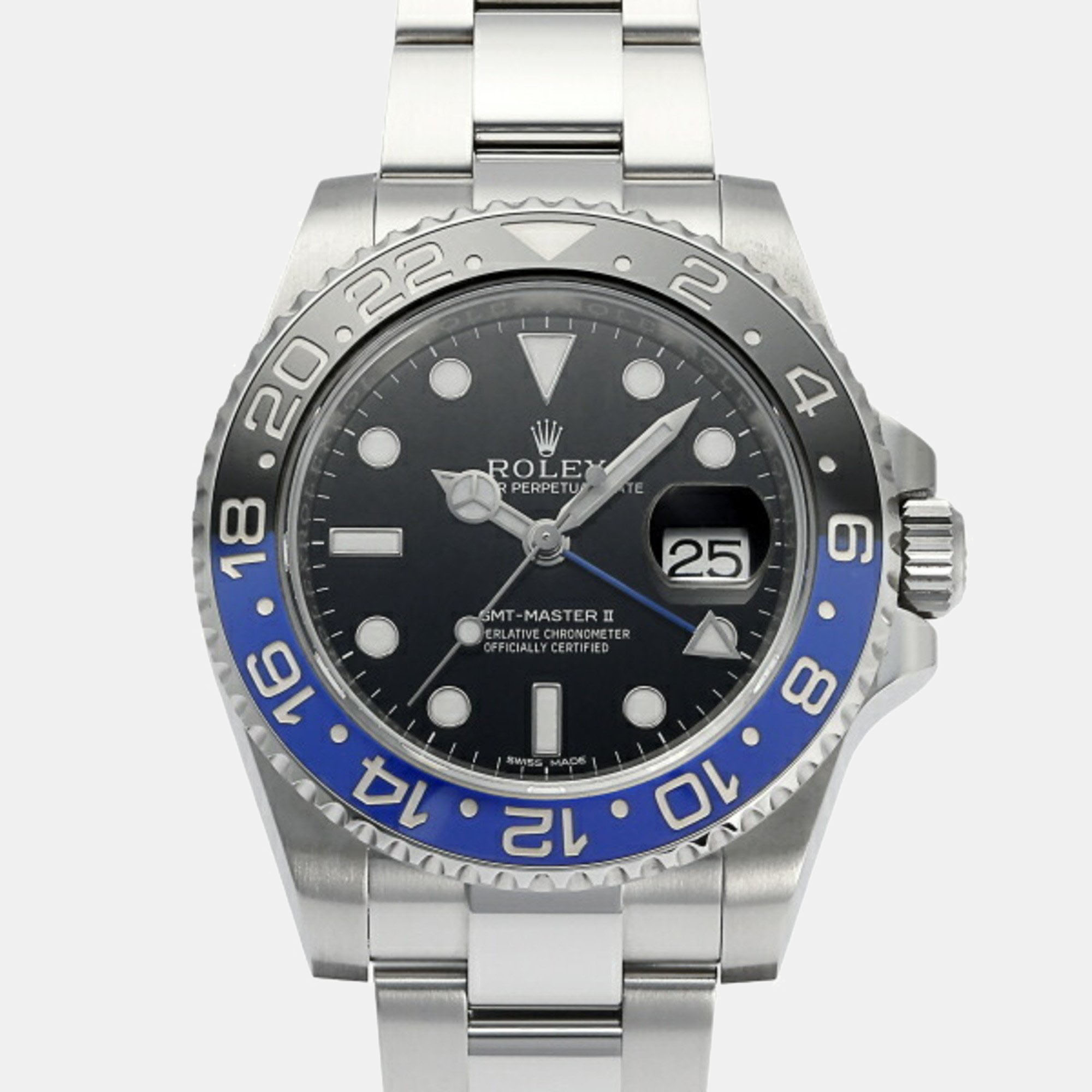 Rolex Black Stainless Steel And Ceramic GMT-Master II 116710BLNR Automatic Men's Wristwatch 40 Mm