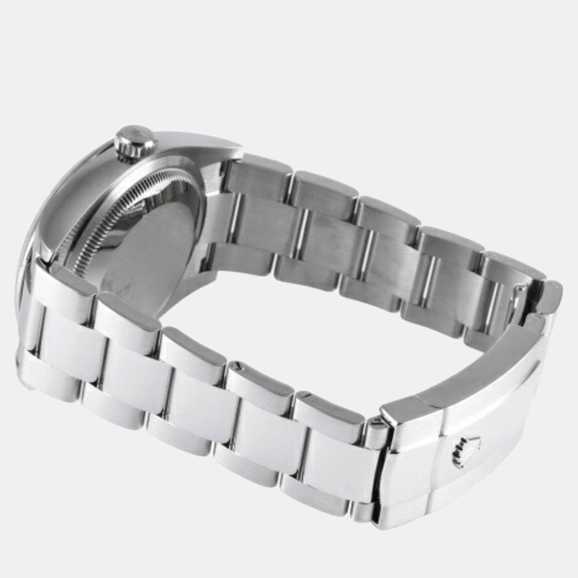 Rolex Black Stainless Steel Datejust 126200 Automatic Men's Wristwatch 36 Mm