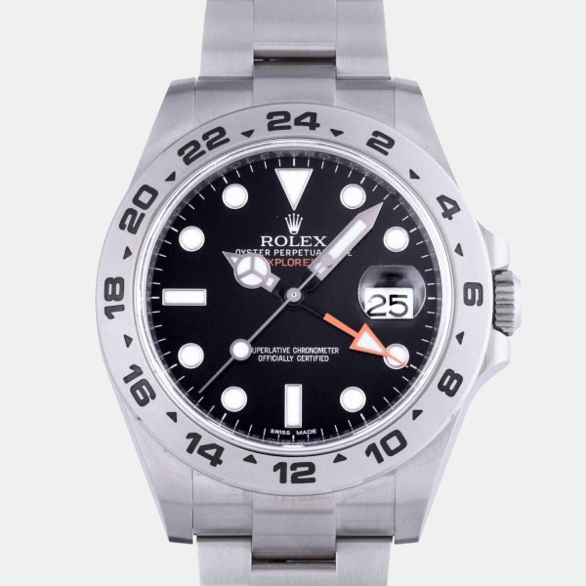 Rolex black stainless steel explorer ii 216570 automatic men's wristwatch 42 mm