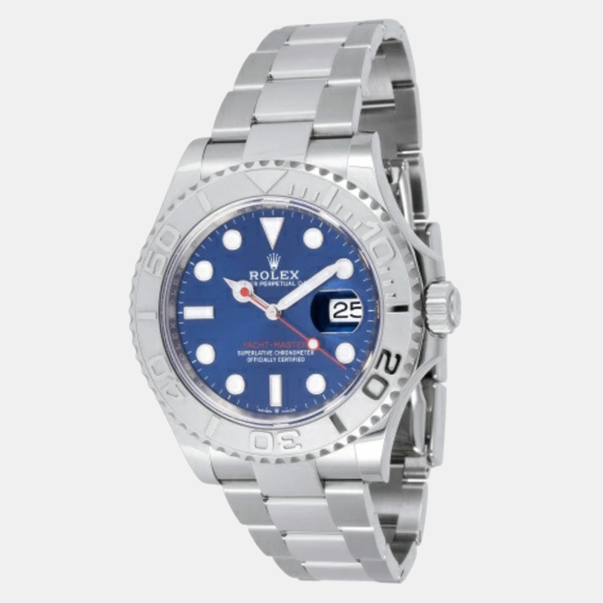Rolex Blue Stainless Steel Yacht-Master 126622 Automatic Men's Wristwatch 40 Mm