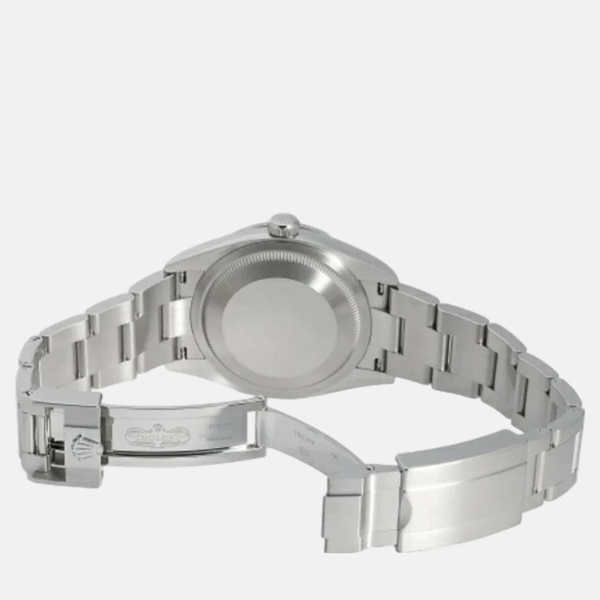 Rolex Black Stainless Steel Explorer 124270 Automatic Men's Wristwatch 36 Mm