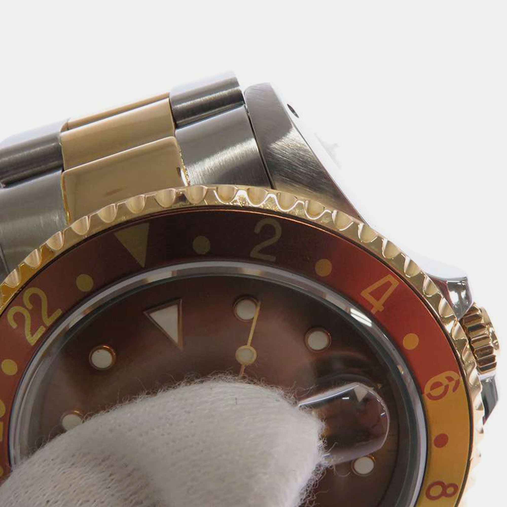 Rolex Brown 18k Yellow Gold And Stainless Steel GMT-Master II 16713 Automatic Men's Wristwatch 40 Mm
