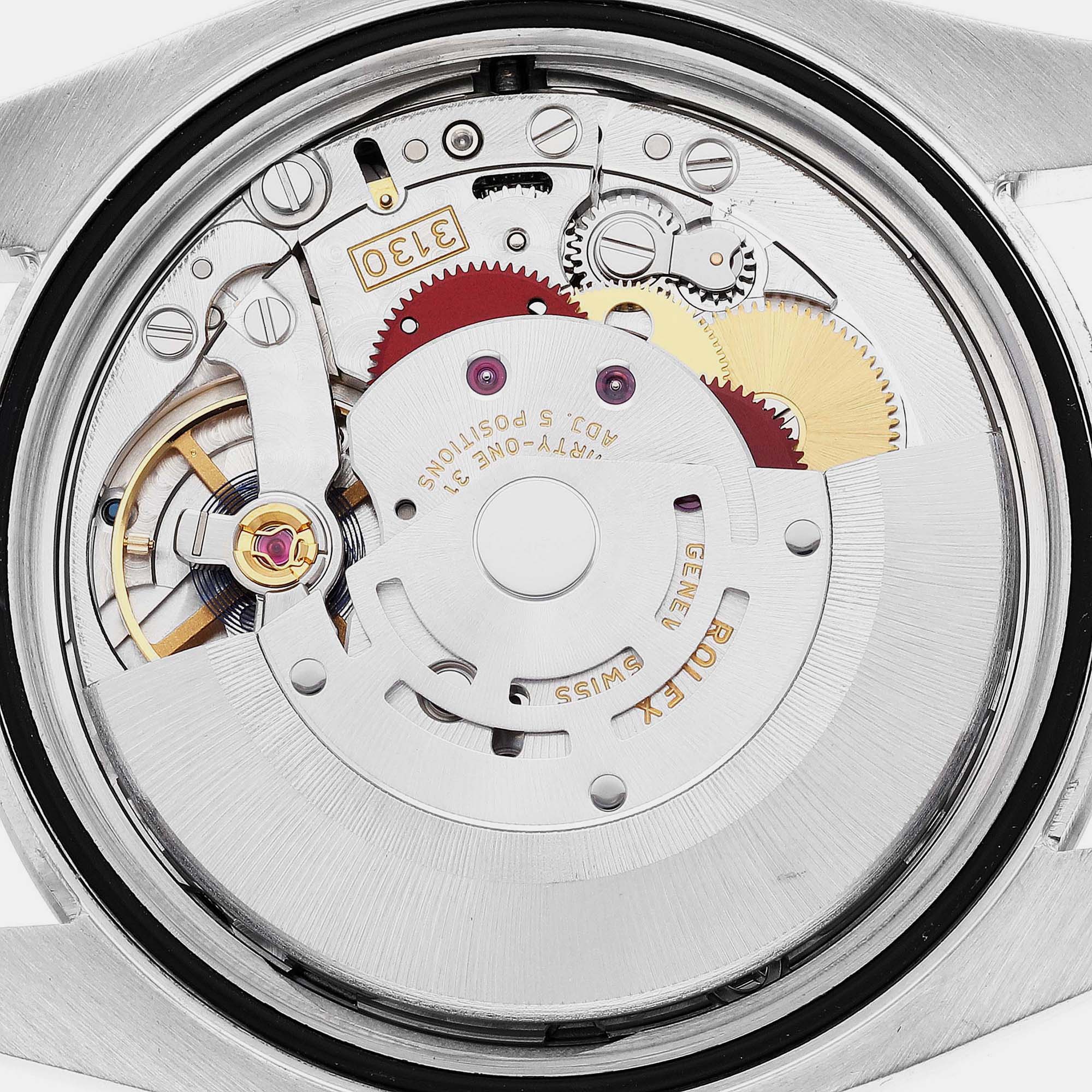 Rolex Oyster Perpetual Silver Dial Steel Men's Watch 116000 36 Mm