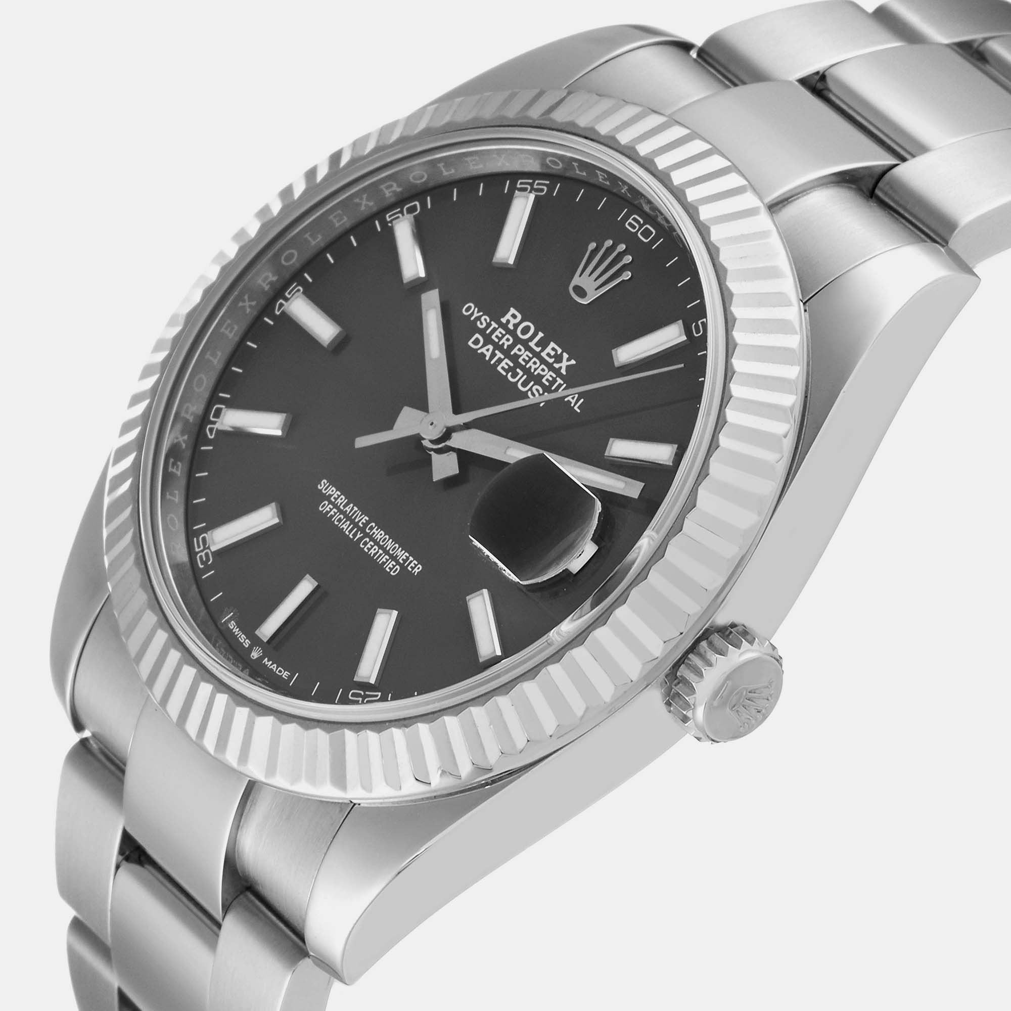 Rolex Datejust Steel White Gold Slate Dial Men's Watch 126334 41 mm, Grey
Rolex Datejust Steel White Gold Slate Dial Men's Watch 126334 41 mm, Grey