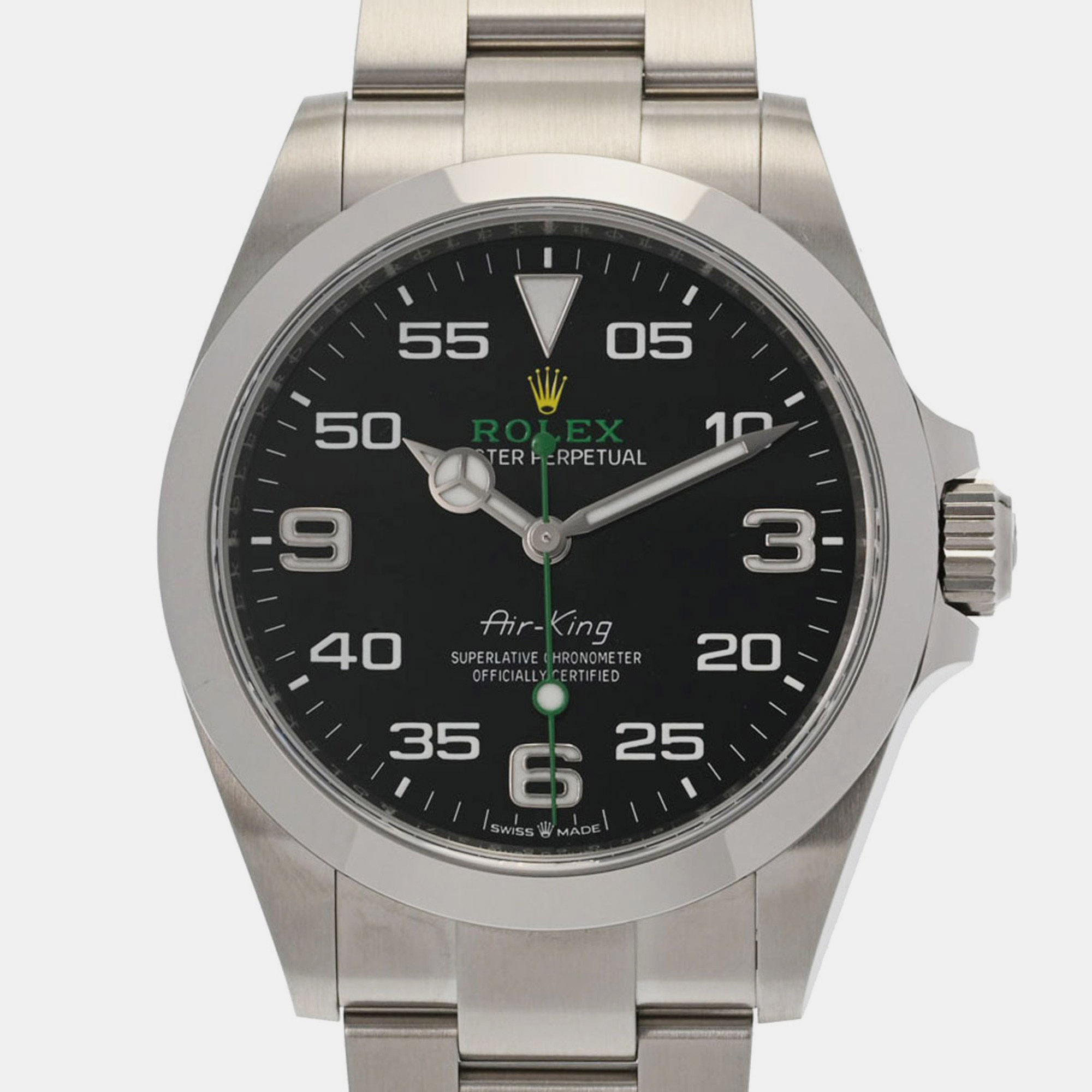 Rolex Black Stainless Steel Air-King 126900 Automatic Men's Wristwatch 40 mm
Rolex Black Stainless Steel Air-King 126900 Automatic Men's Wristwatch 40 mm