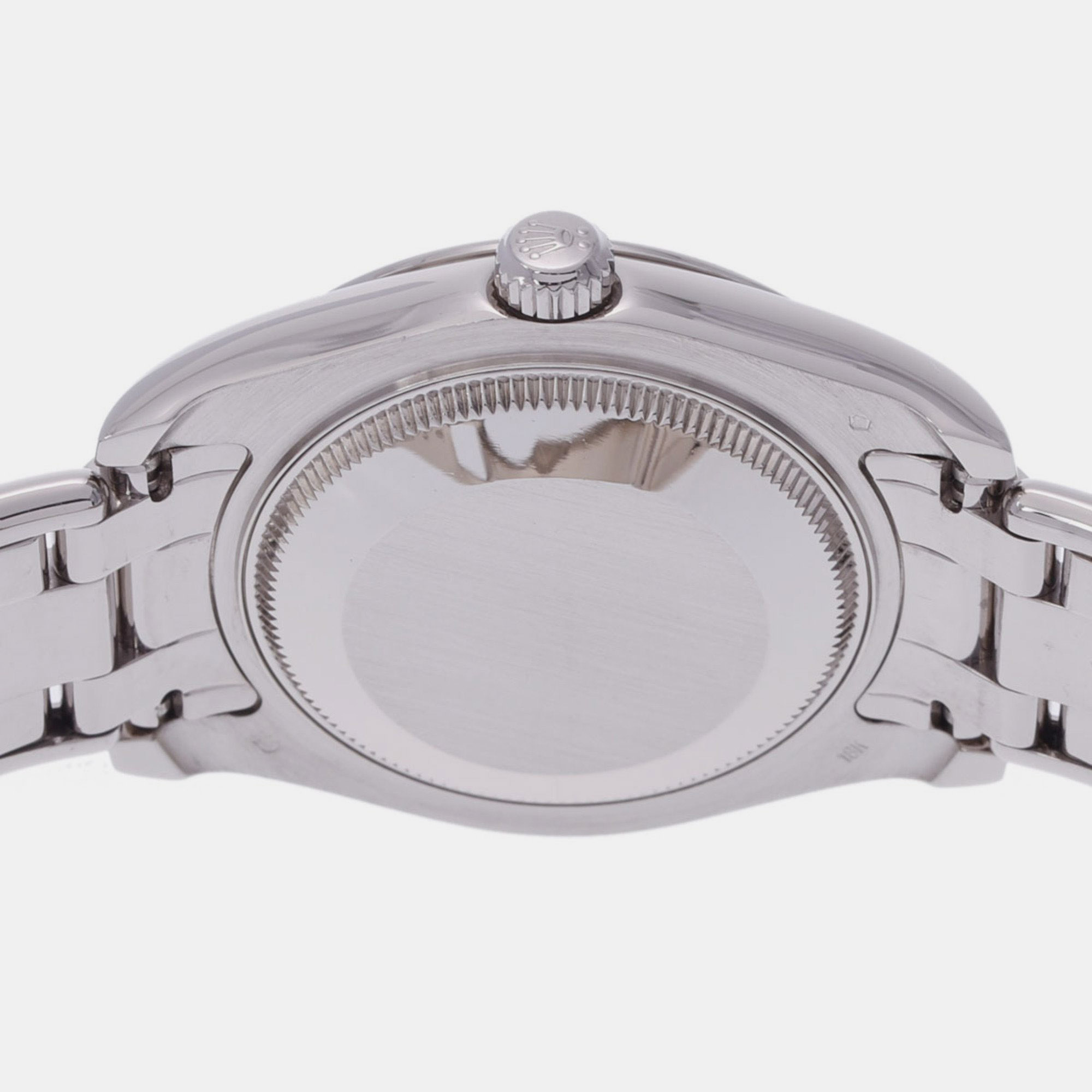 Rolex Silver 18k White Gold Datejust 81209 Automatic Men's Wristwatch 33 Mm