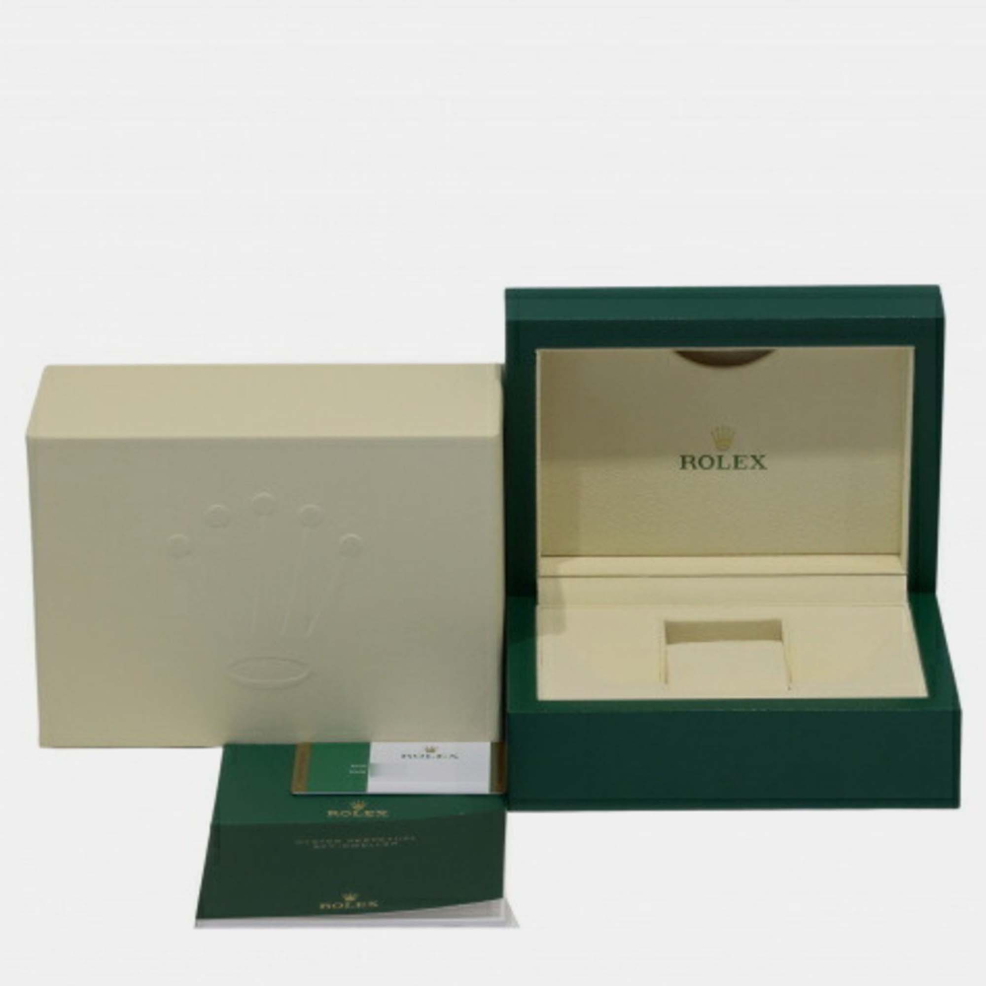 Rolex White 18k White Gold And Stainless Steel Sky-Dweller 326934 Automatic Men's Wristwatch 42 Mm