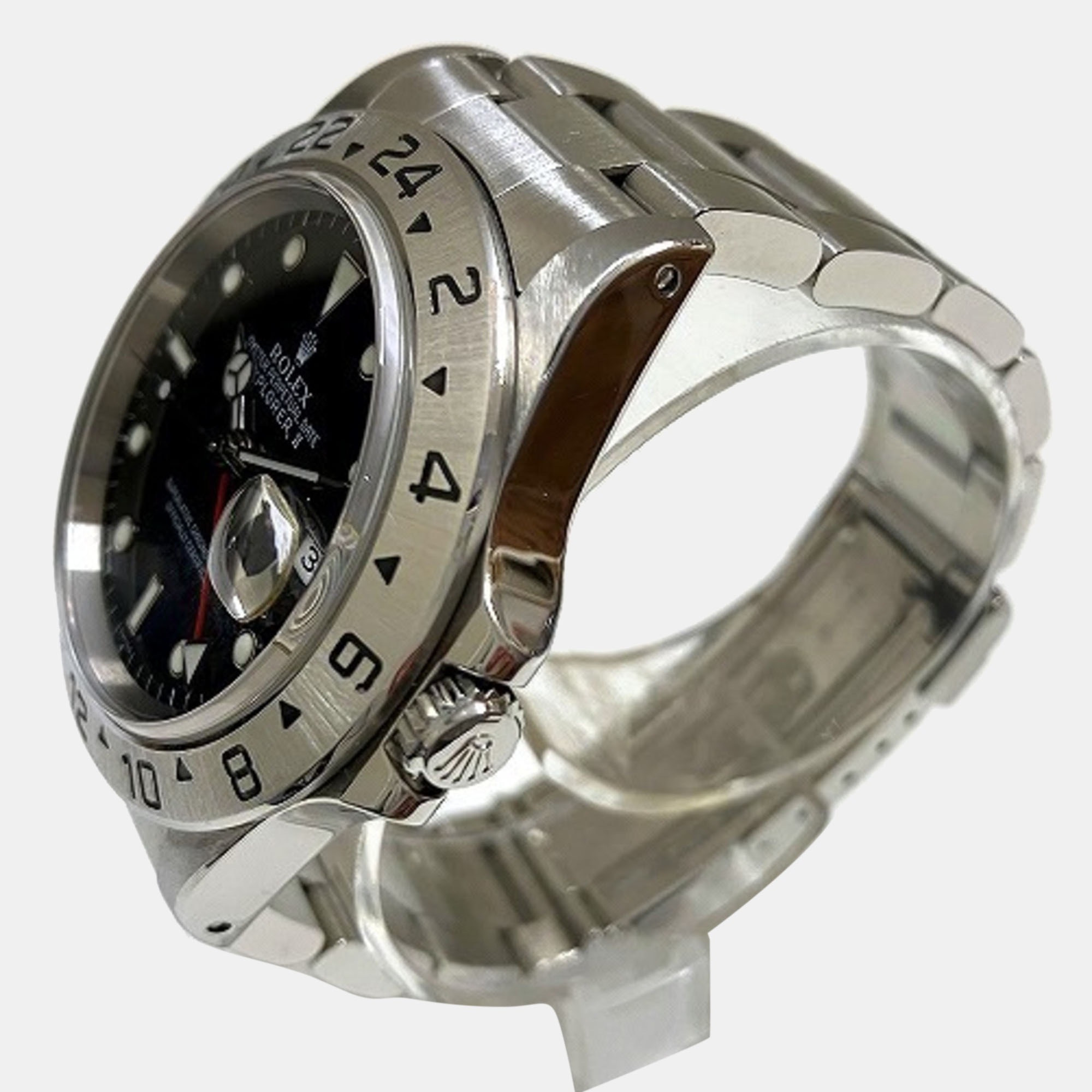 Rolex Black Stainless Steel Explorer II 16570 Automatic Men's Wristwatch 40 mm
Rolex Black Stainless Steel Explorer II 16570 Automatic Men's Wristwatch 40 mm