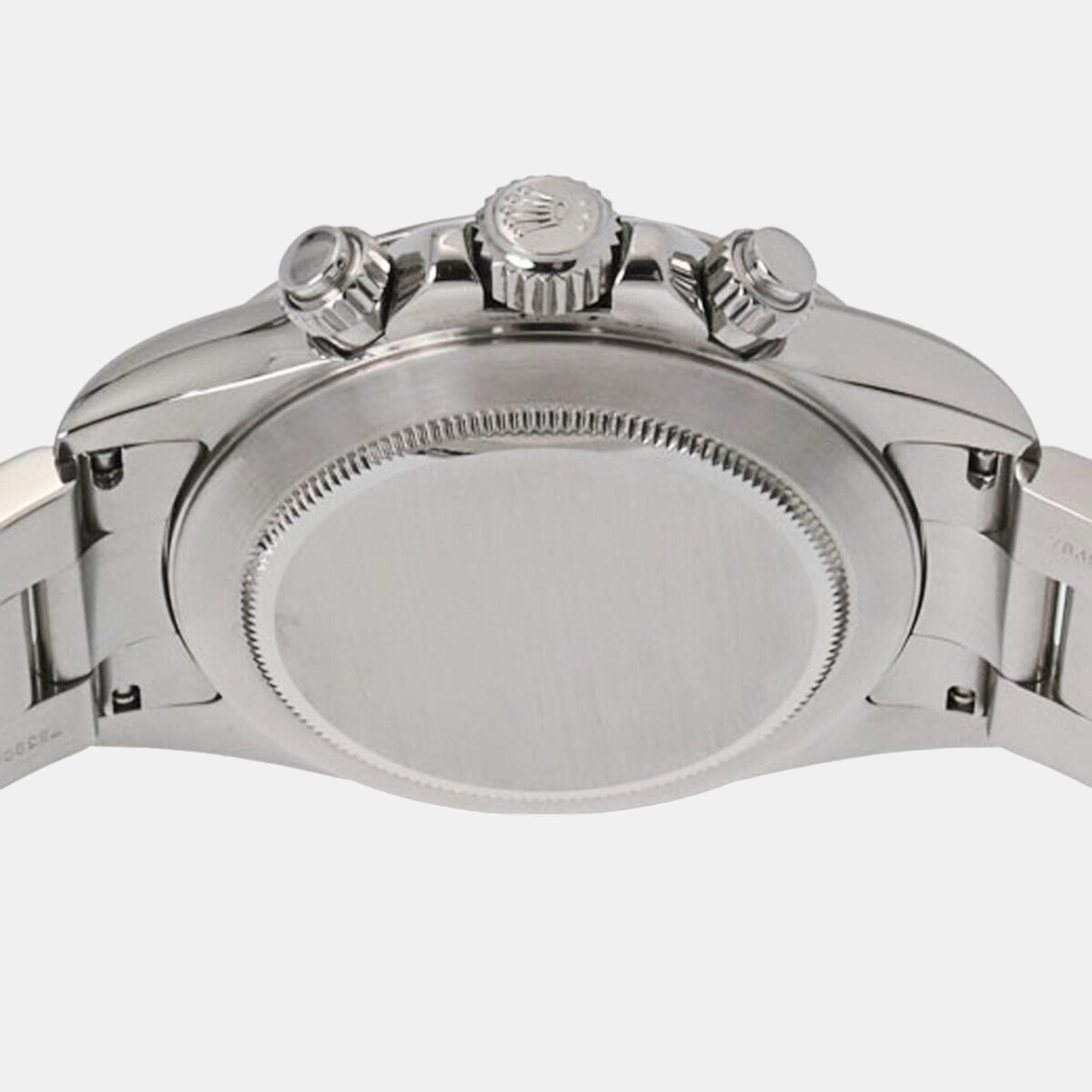 Rolex Black Stainless Steel Cosmograph Daytona 16520 Automatic Men's Wristwatch 40 Mm