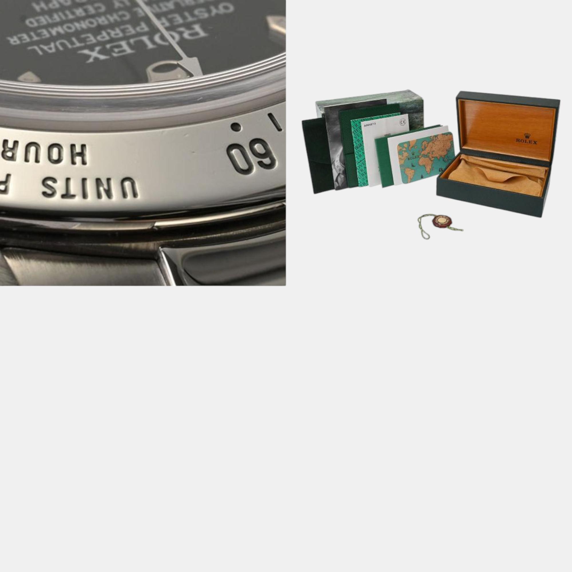 Rolex Black Stainless Steel Cosmograph Daytona 16520 Automatic Men's Wristwatch 40 Mm