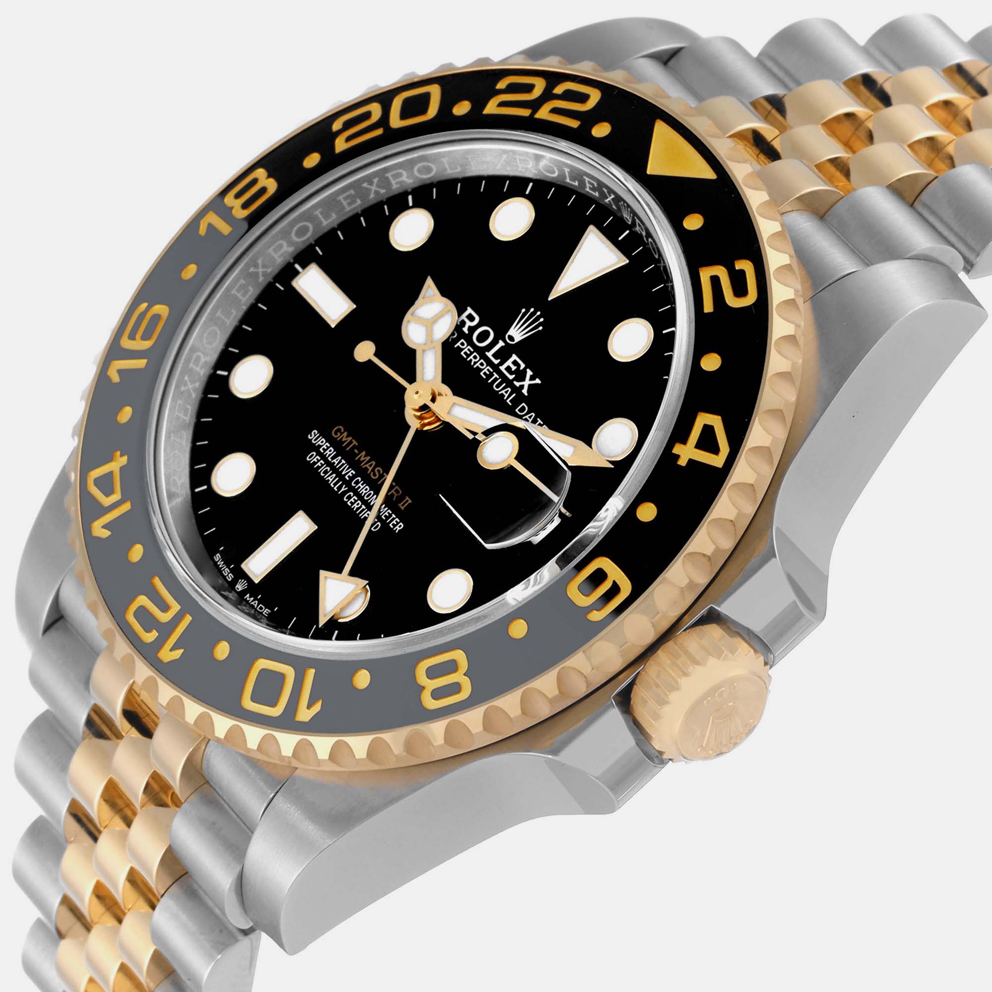 Rolex GMT Master II Yellow Gold Steel Grey Bezel Mens Watch 126713 40 mm, Black
Rolex GMT Master II Yellow Gold Steel Grey Bezel Mens Watch 126713 40 mm, Black