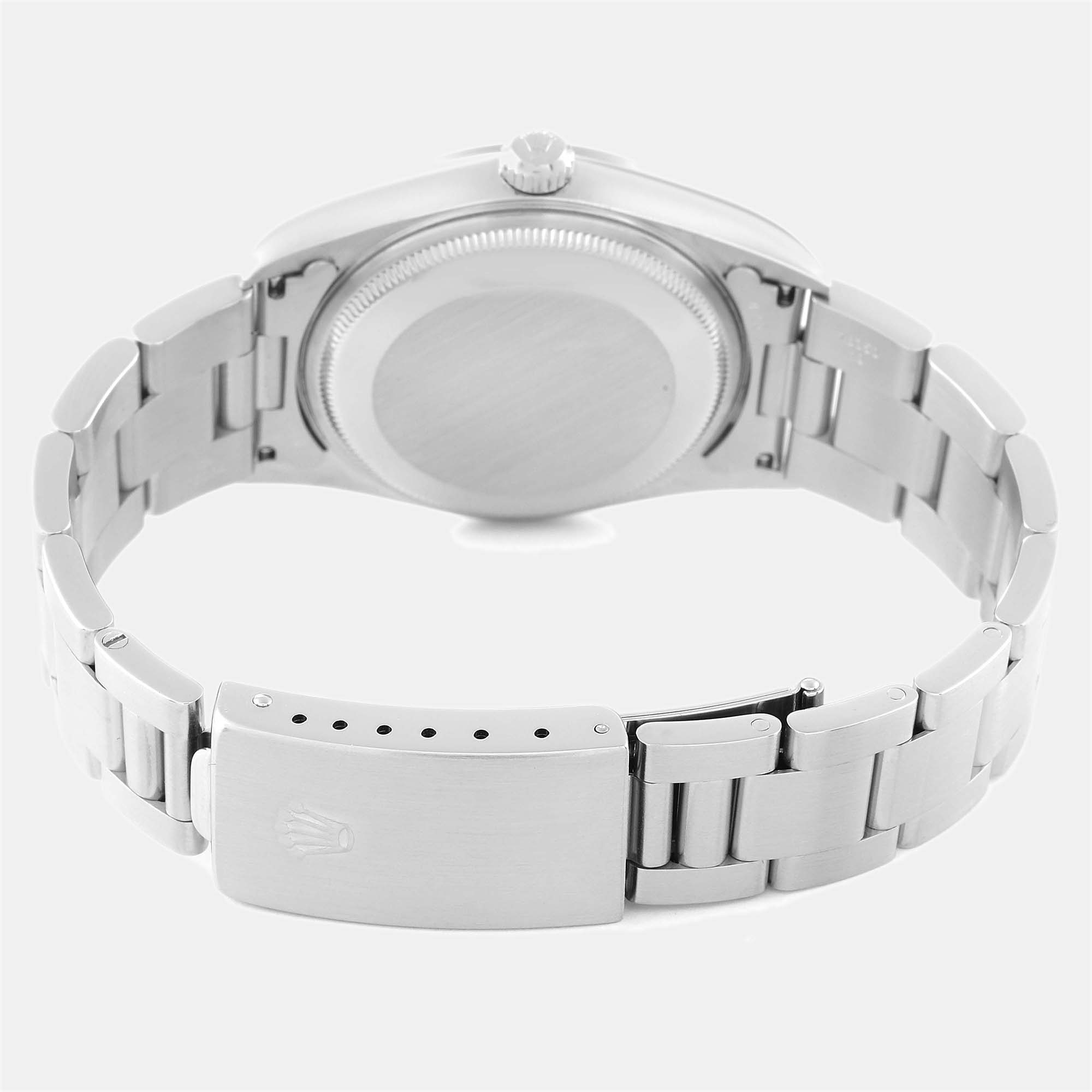 Rolex Air King White Roman Dial Domed Bezel Steel Men's Watch 14000 34 Mm