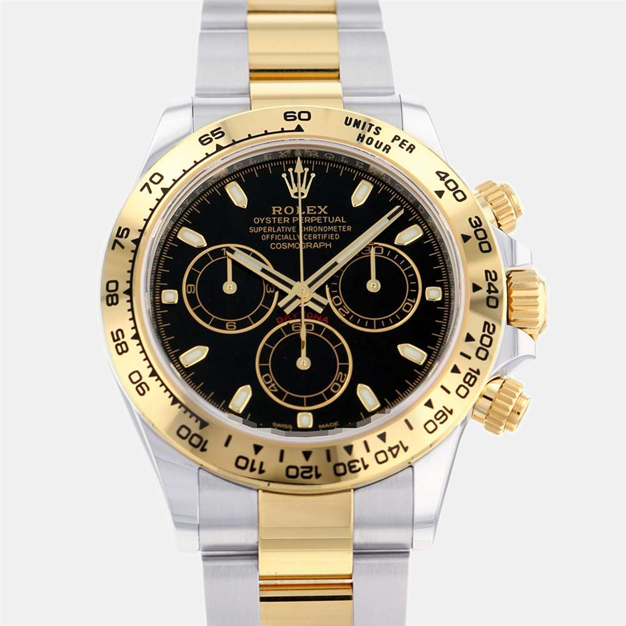Rolex Black 18k Yellow Gold And Stainless Steel Cosmograph Daytona 116503 Automatic Men's Wristwatch 40 Mm