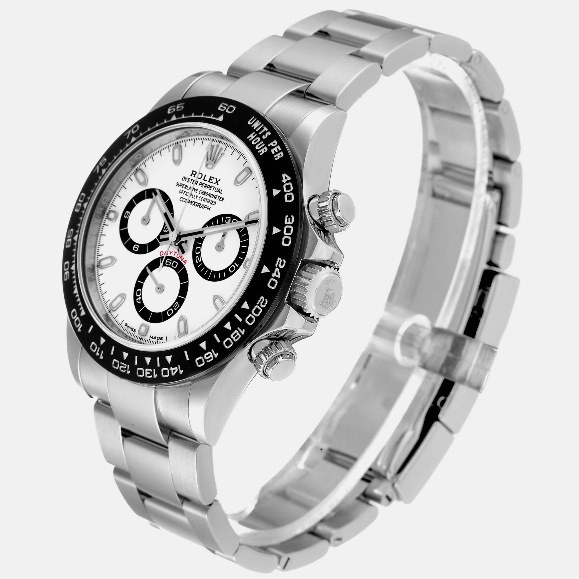 Rolex Daytona Ceramic Bezel White Panda Dial Steel Men's Watch 116500 40 Mm