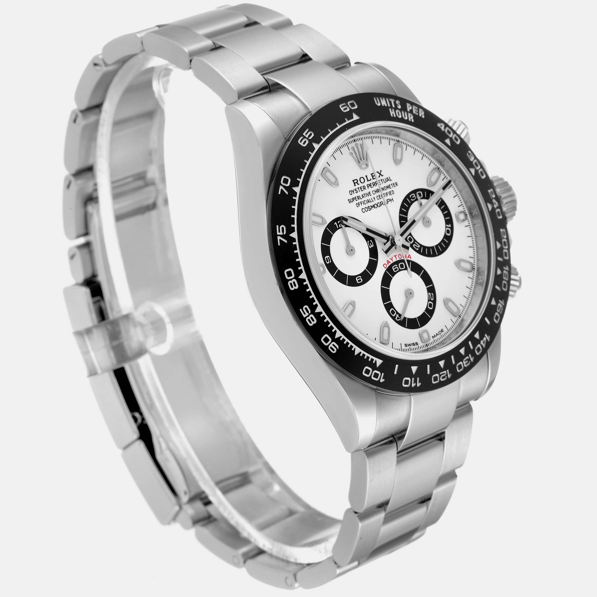 Rolex Daytona Ceramic Bezel White Panda Dial Steel Men's Watch 116500 40 Mm