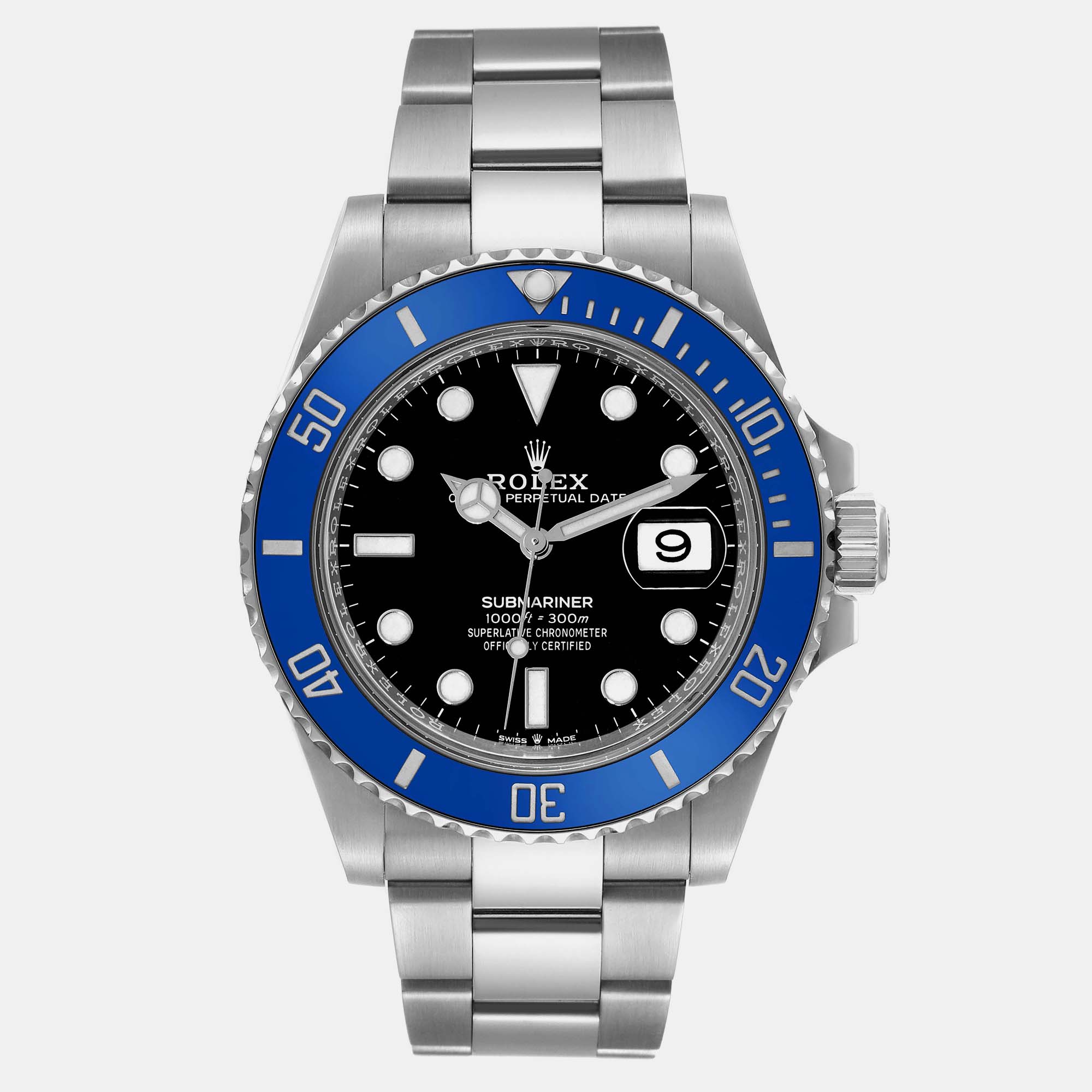 Rolex Submariner Cookie Monster Blue Ceramic Bezel White Gold Men's Watch 126619 41 Mm