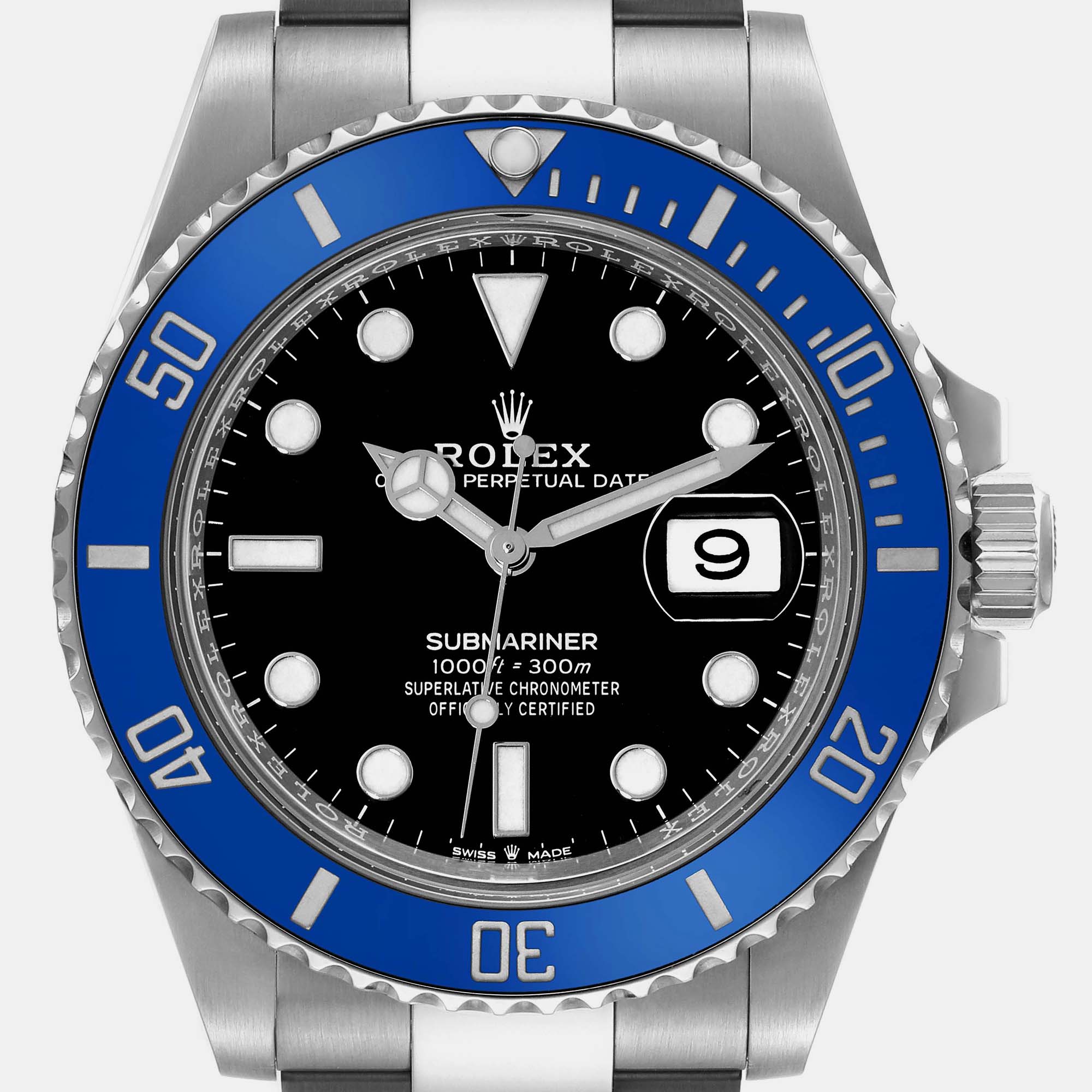 Rolex Submariner Cookie Monster Blue Ceramic Bezel White Gold Men's Watch 126619 41 Mm