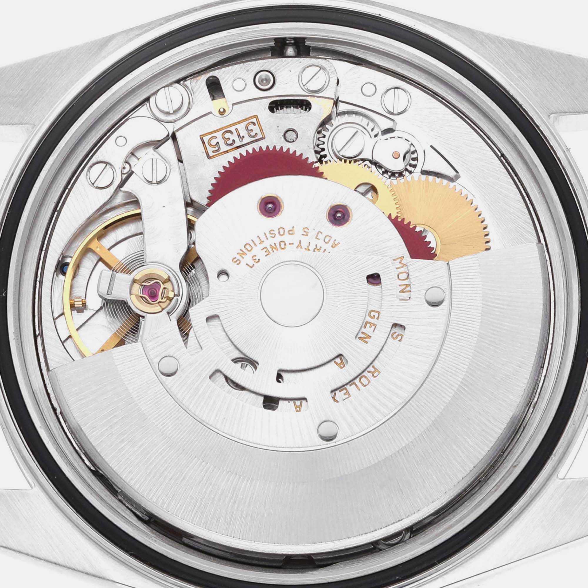 Rolex Datejust Roman Dial Steel White Gold Men's Watch 16234 36 Mm