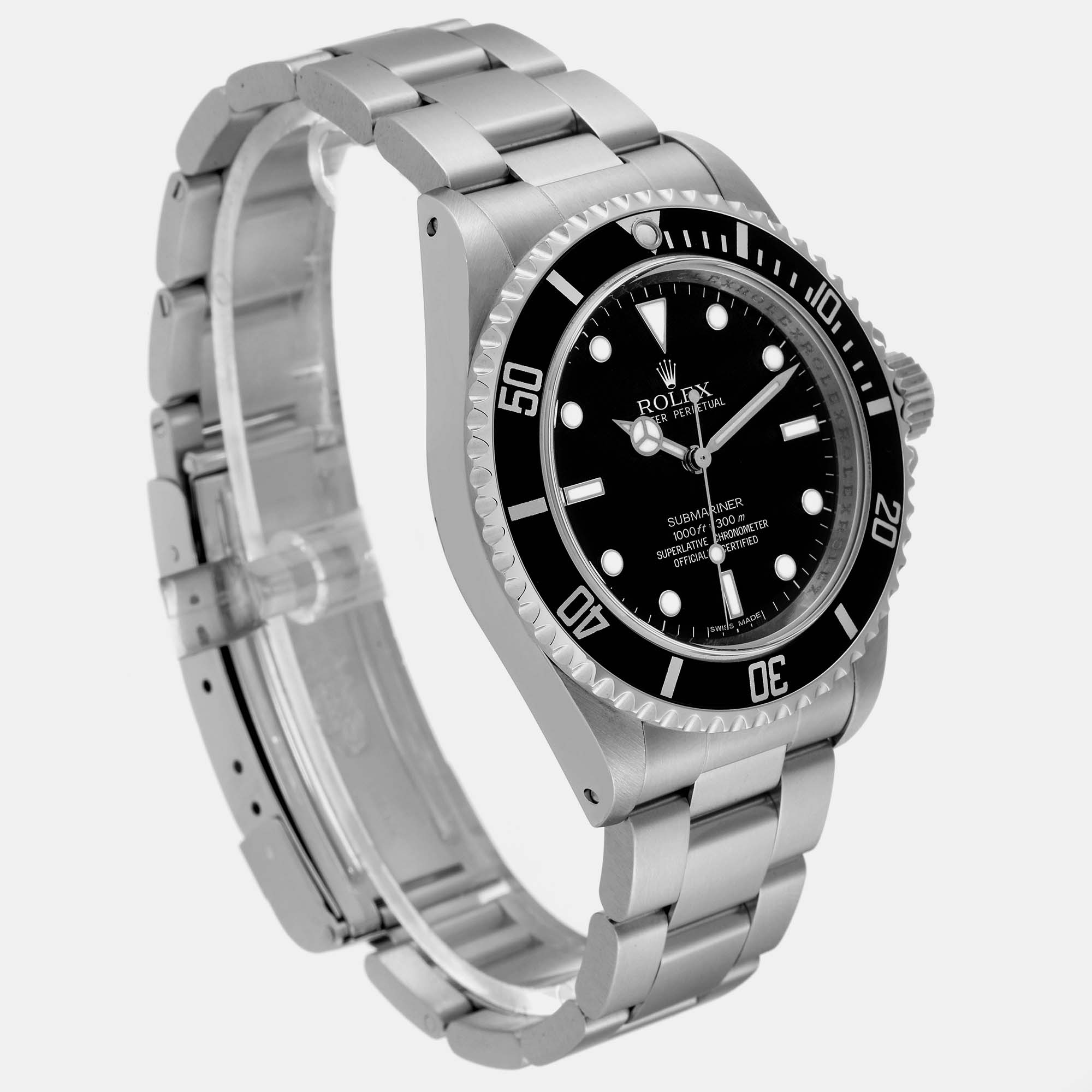 Rolex Submariner No Date 40mm 4 Liner Steel Mens Watch 14060