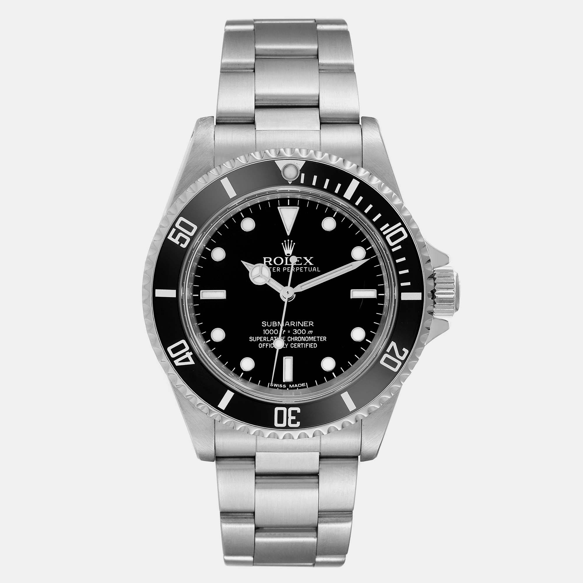 Rolex Submariner No Date 40mm 4 Liner Steel Mens Watch 14060 40 Mm
