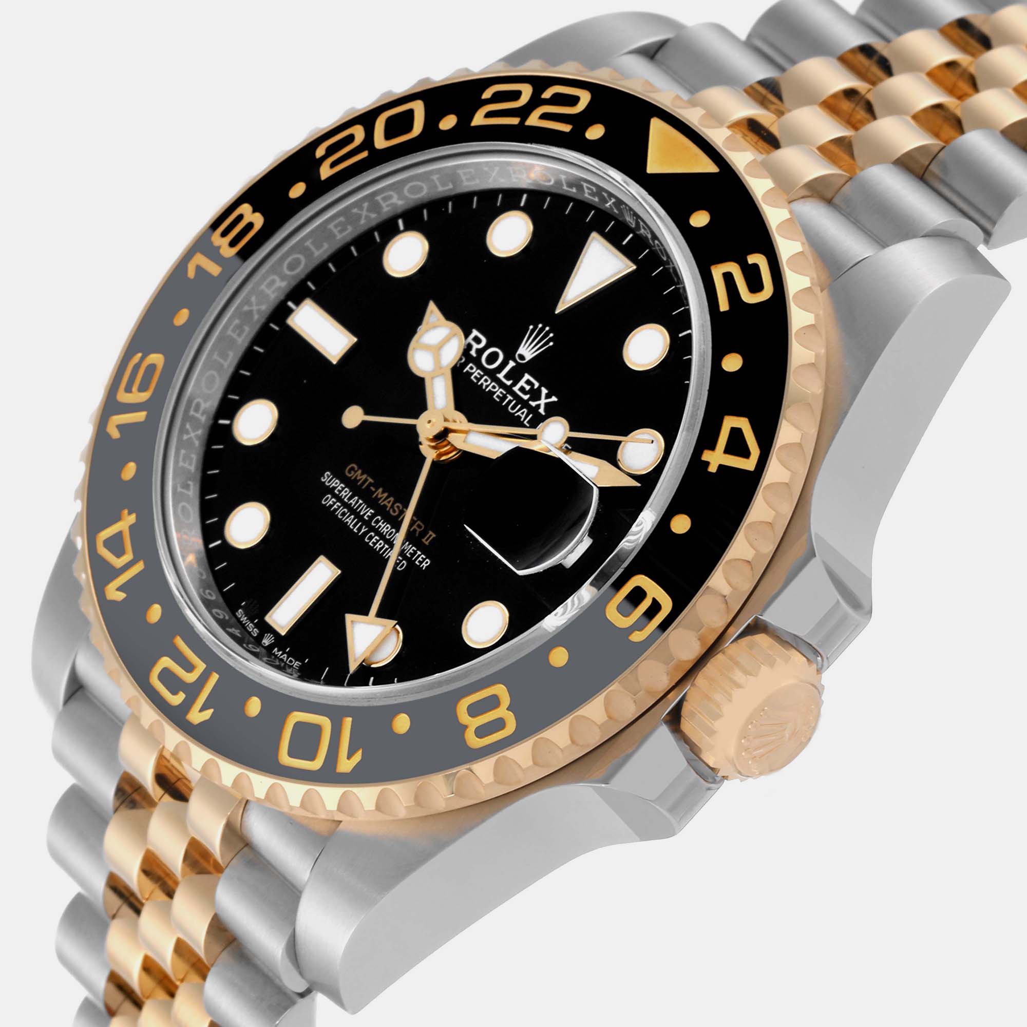 Rolex GMT Master II Yellow Gold Steel Grey Bezel Mens Watch 126713 40 mm, Black
Rolex GMT Master II Yellow Gold Steel Grey Bezel Mens Watch 126713 40 mm, Black