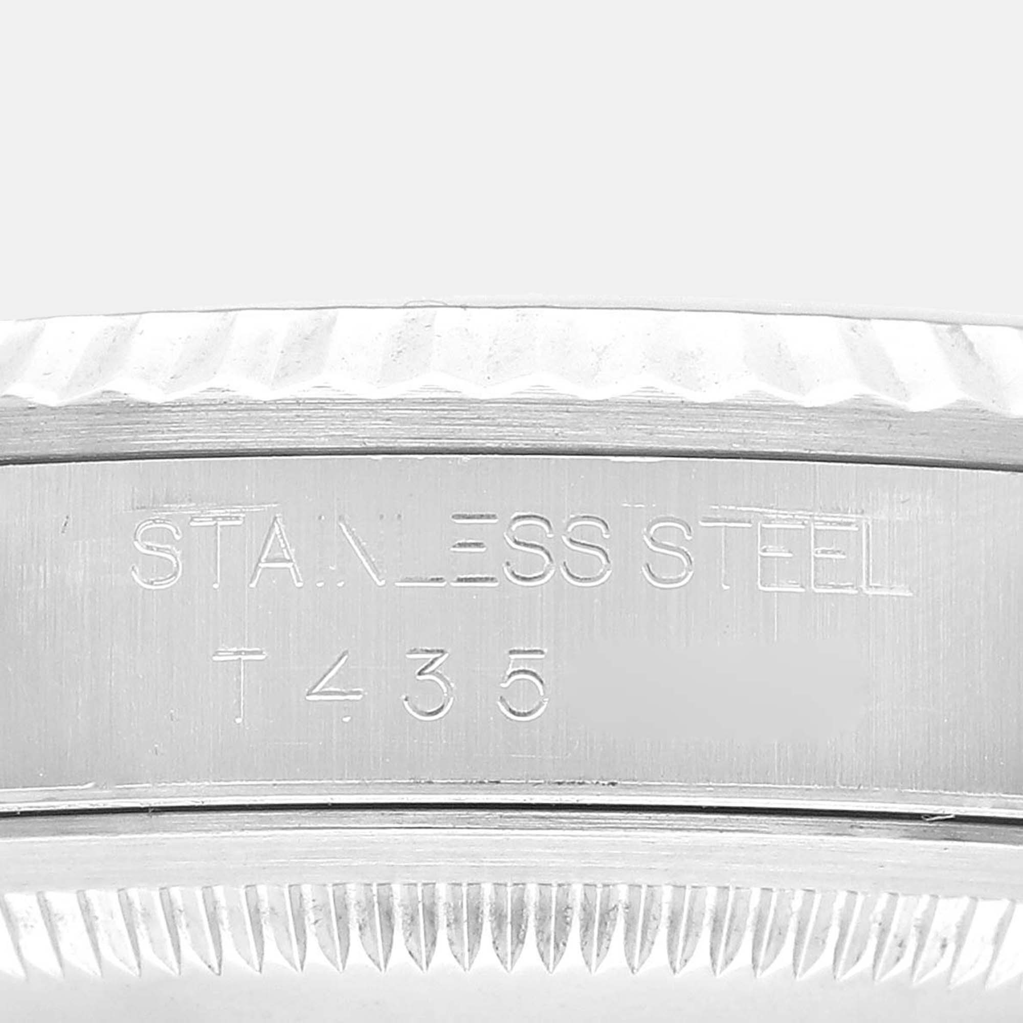 Rolex Datejust 36 Steel White Gold Salmon Roman Dial Mens Watch 16234