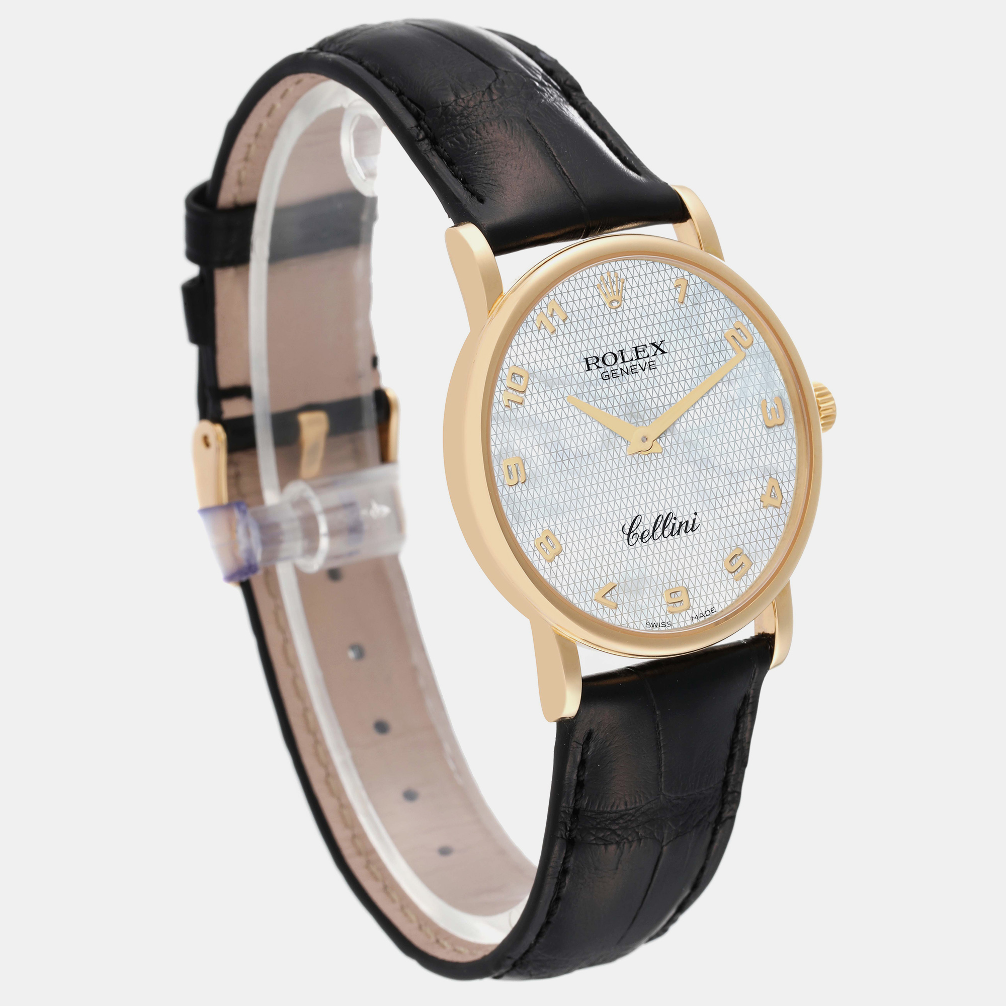 Rolex Cellini Classic Yellow Gold Mother Of Pearl Dial Men's Watch 5115 32 Mm