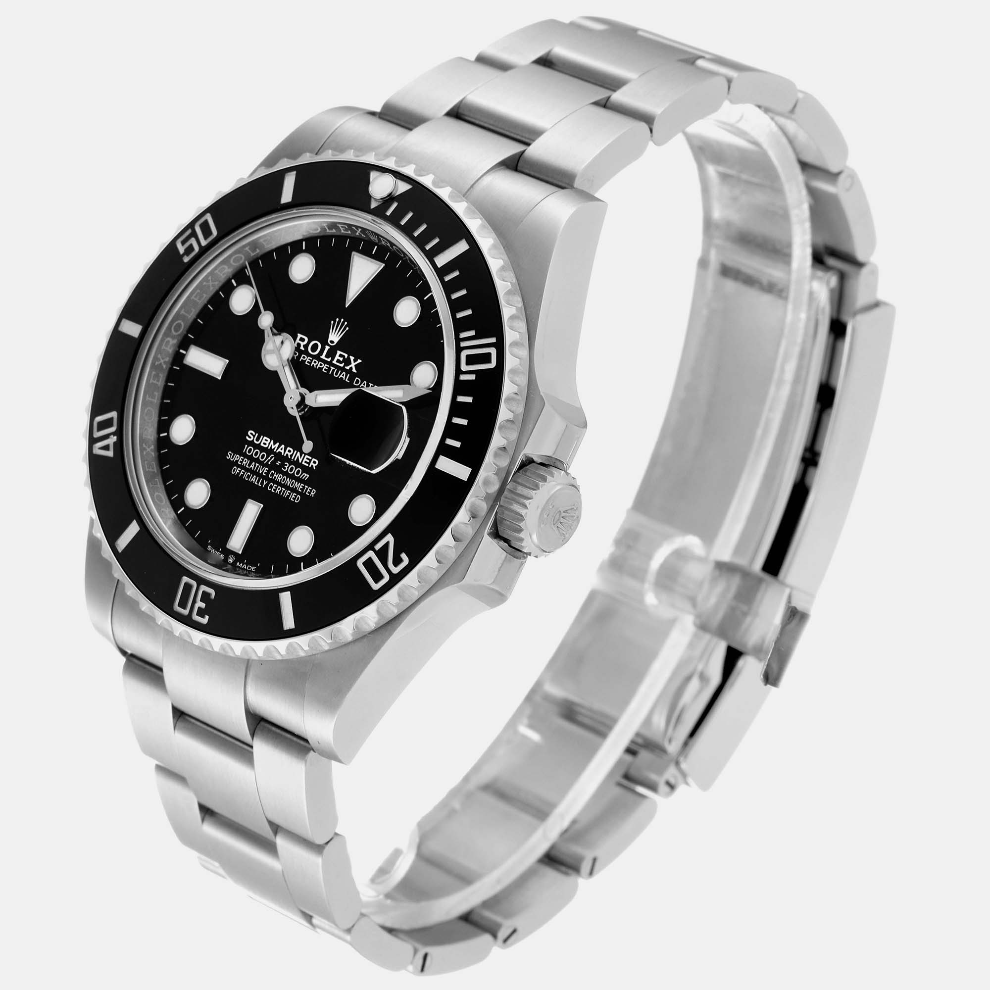 Rolex Submariner Black Dial Ceramic Bezel Steel Mens Watch 126610 41 Mm