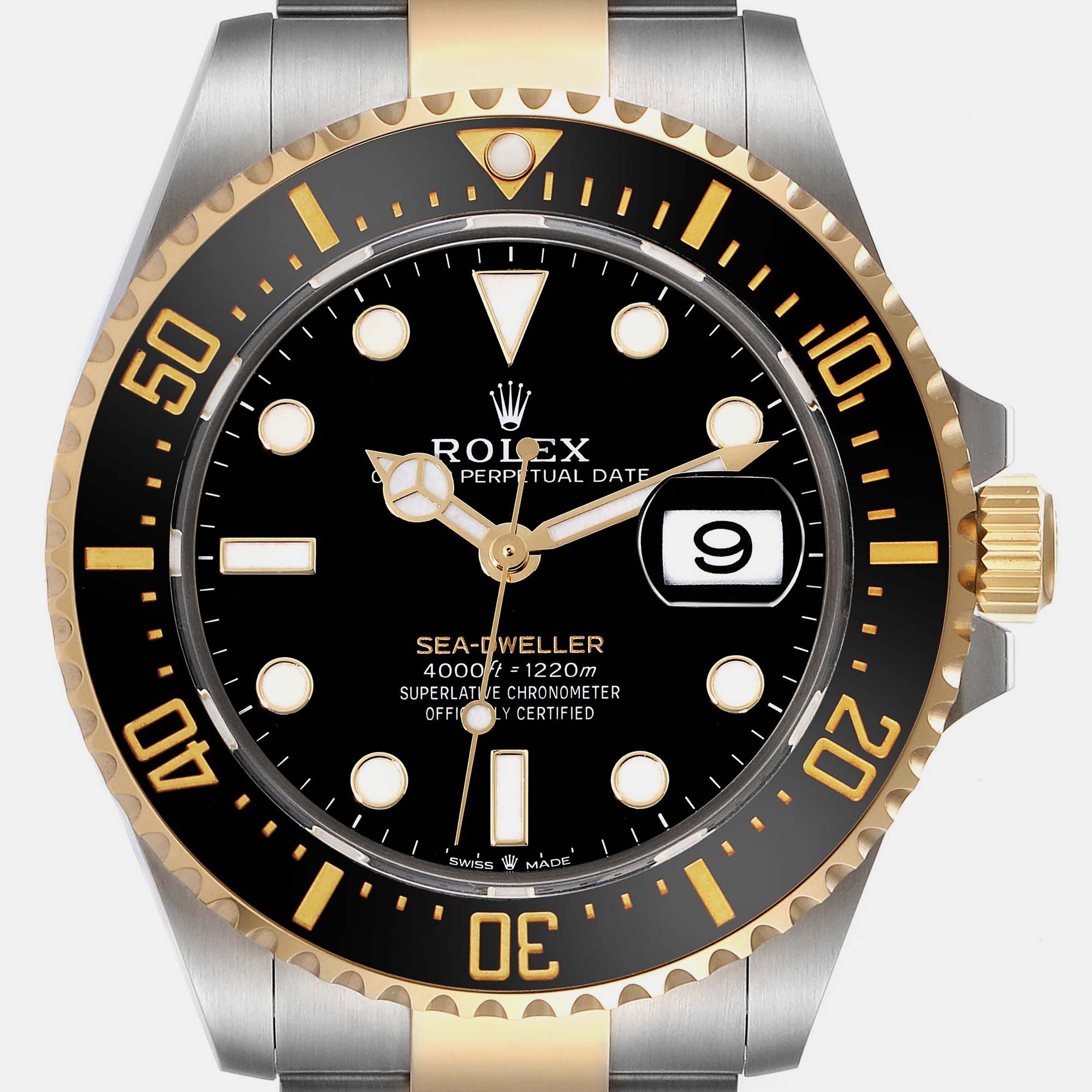 Rolex Seadweller Black Dial Steel Yellow Gold Mens Watch 126603 43 Mm