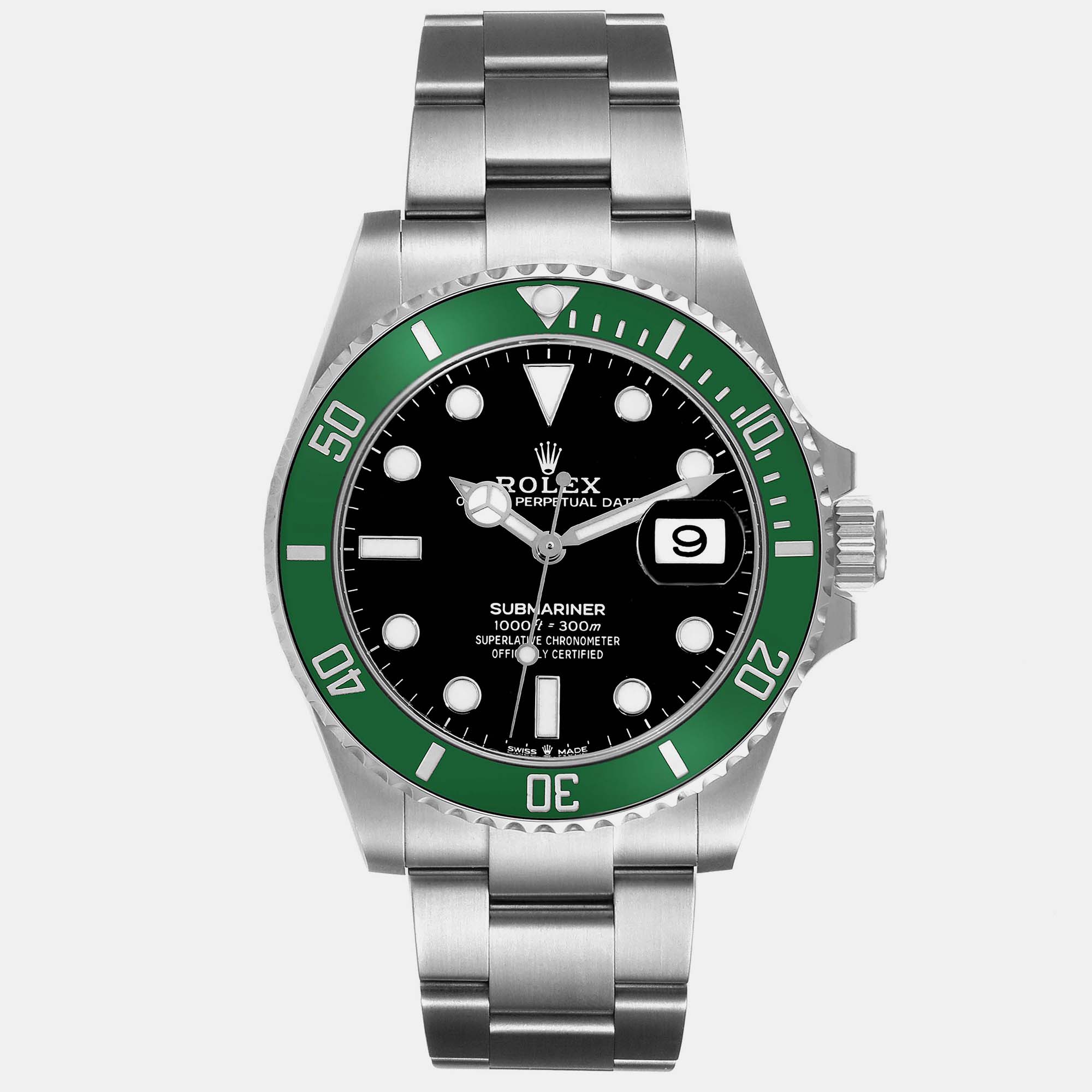 Rolex Submariner Starbucks Green Ceramic Bezel Mens Watch 126610LV 41 Mm