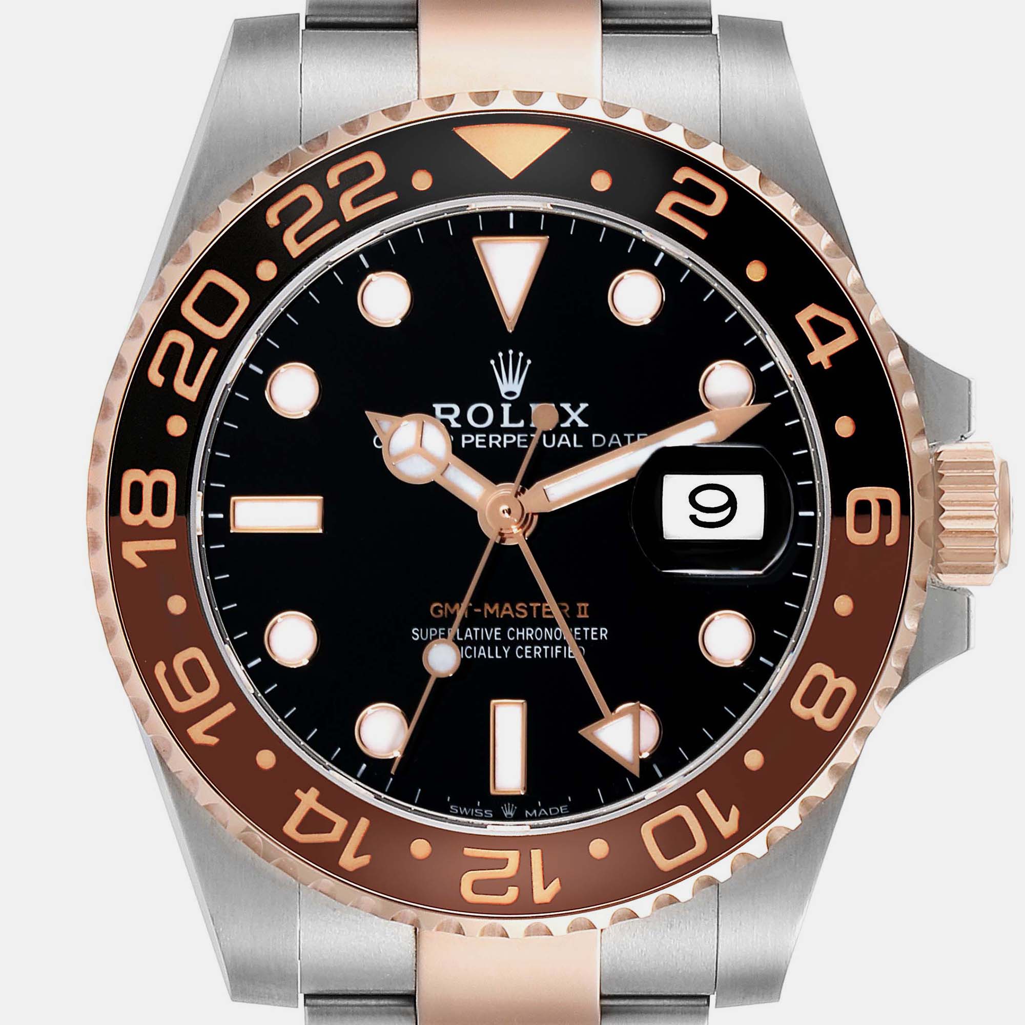 Rolex GMT Master II Steel Rose Gold Mens Watch 126711 40 Mm