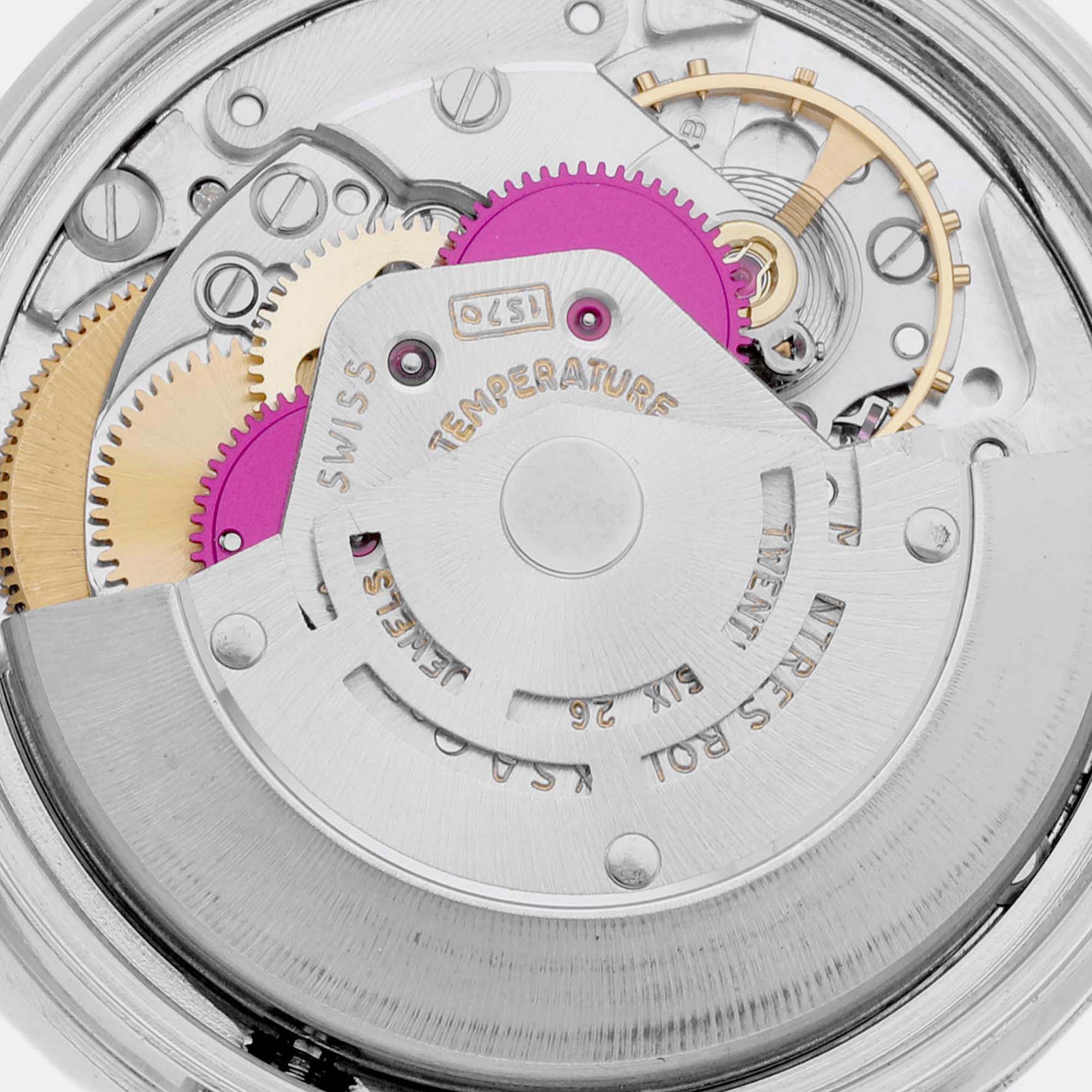 Rolex Datejust Silver Linen Dial Vintage Steel Men's Watch 1603 36 Mm