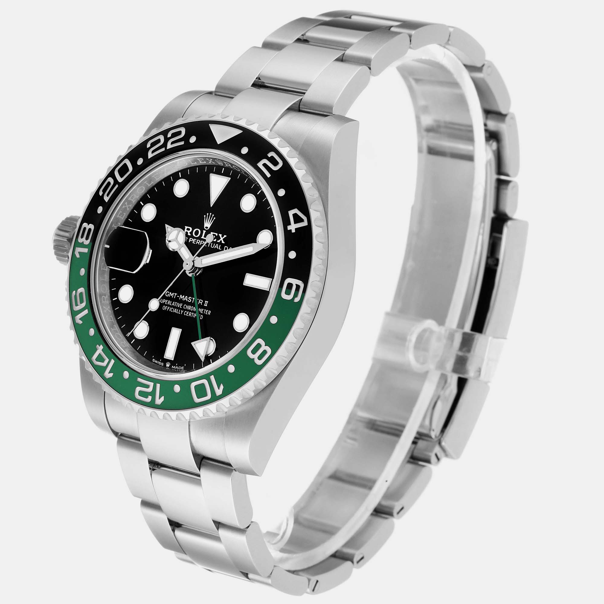 Rolex GMT Master II Sprite Bezel Oyster Steel Men's Watch 126720 40 Mm