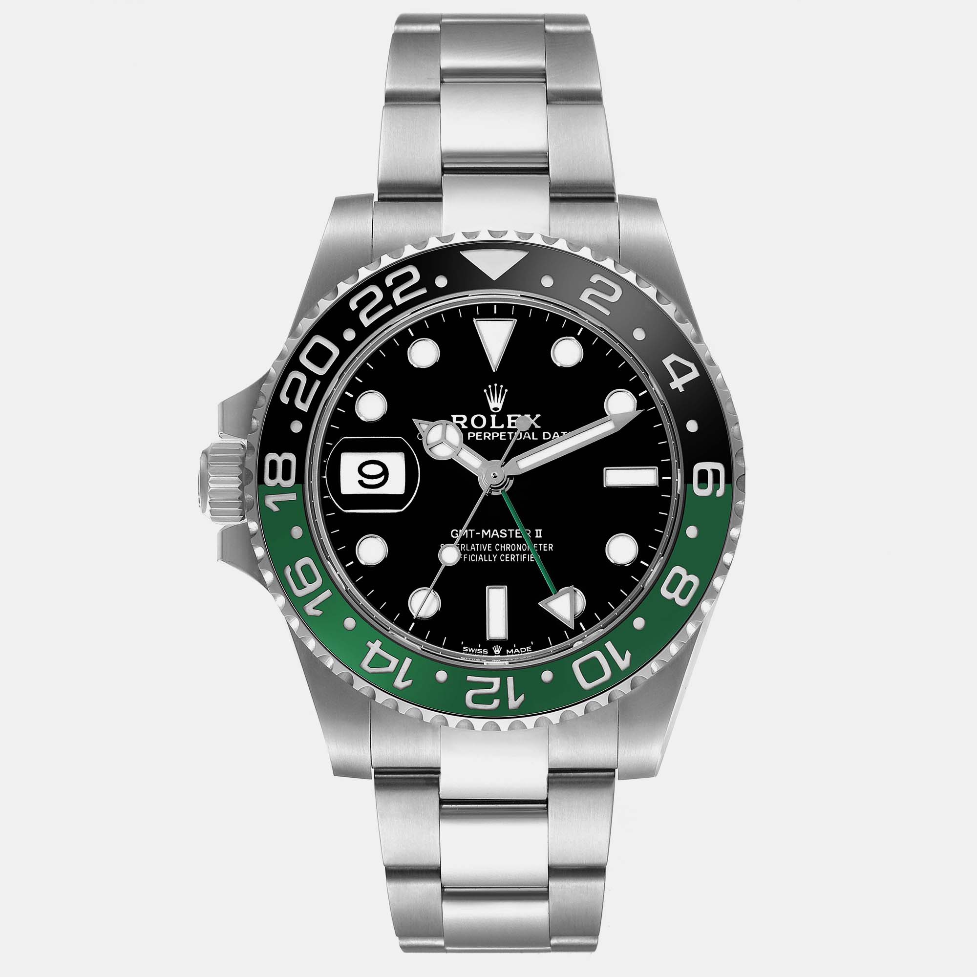 Rolex GMT Master II Sprite Bezel Oyster Steel Men's Watch 126720 40 Mm