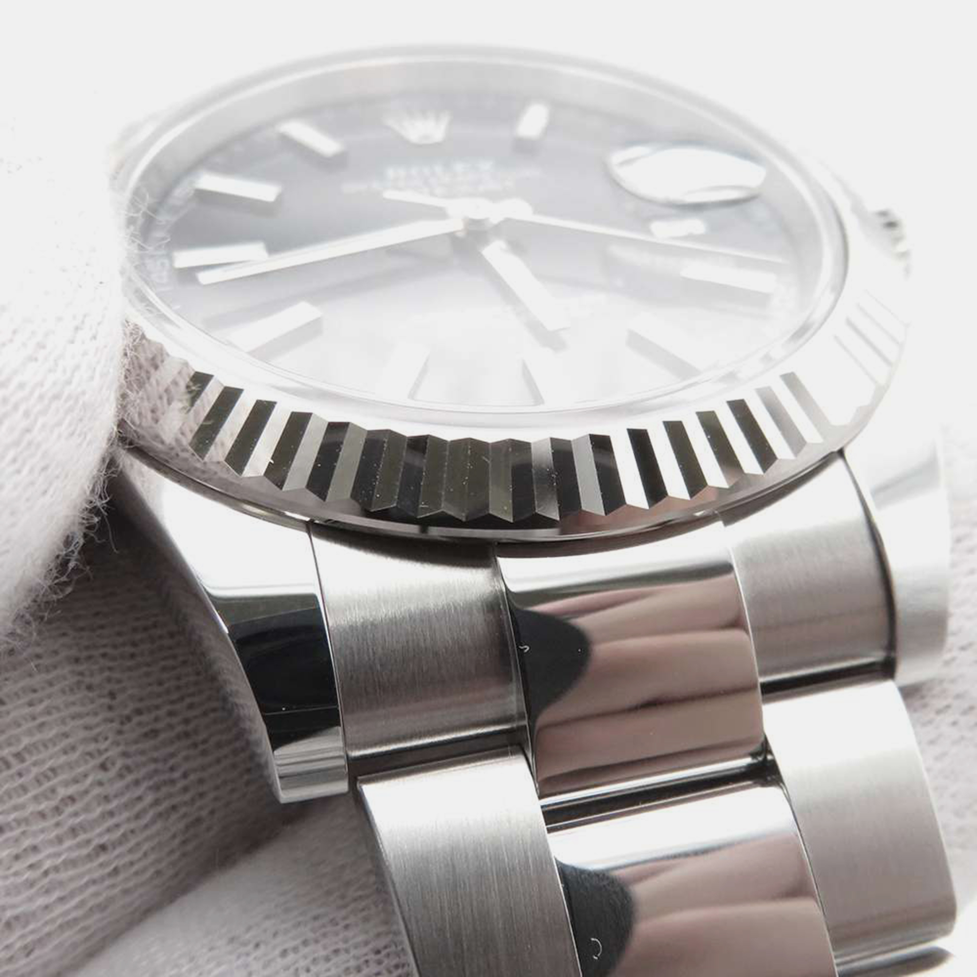 Rolex Black 18k White Gold And Stainless Steel Datejust 126334 Automatic Men's Wristwatch 41 Mm