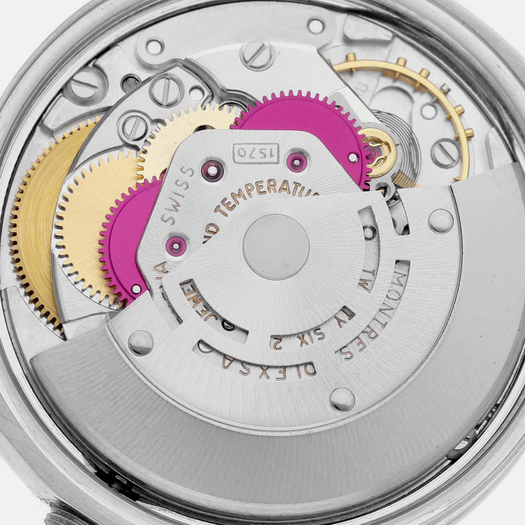 Rolex Date Grey Dial Vintage Steel Men's Watch 1500 34 Mm