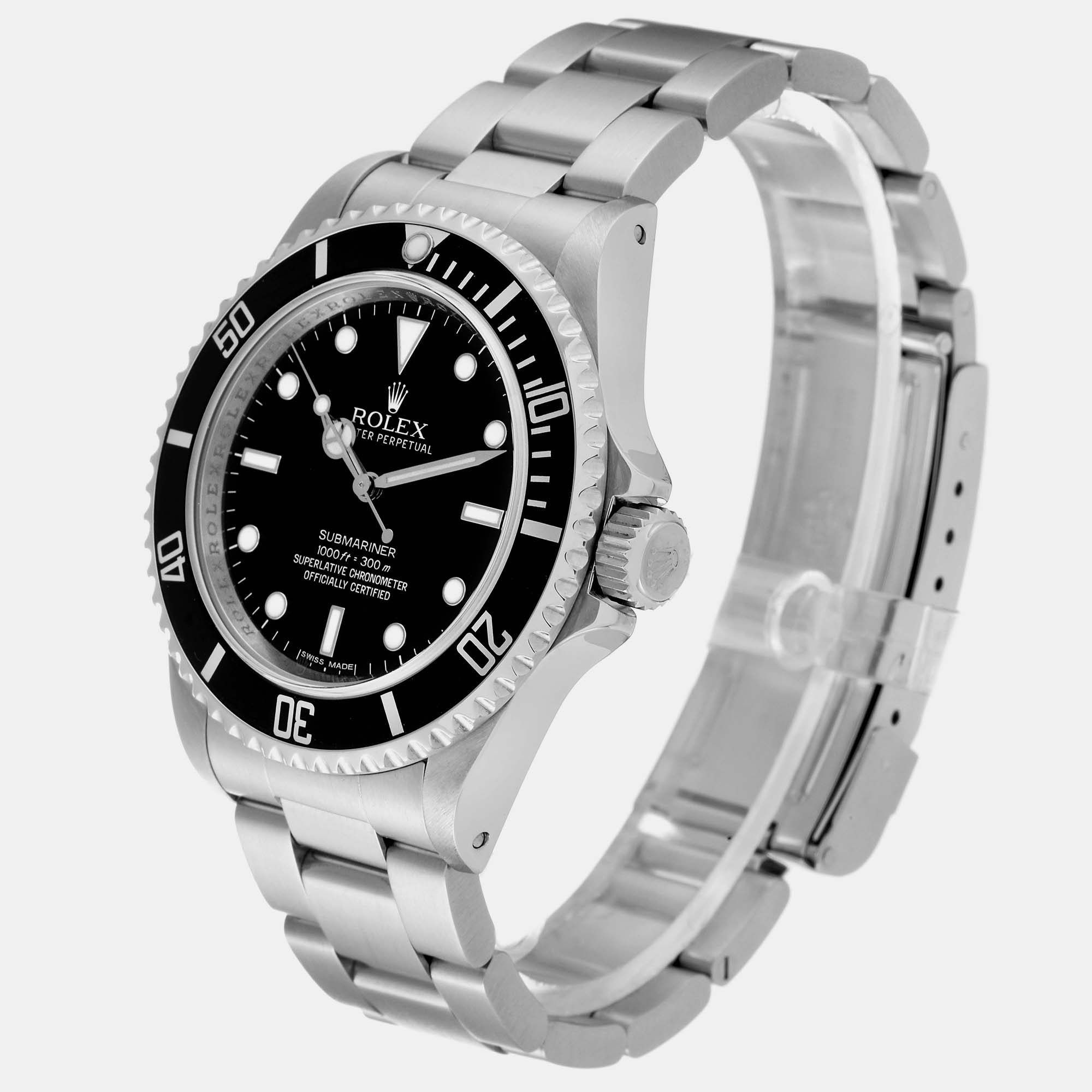 Rolex Submariner No Date 40mm 4 Liner Steel Mens Watch 14060