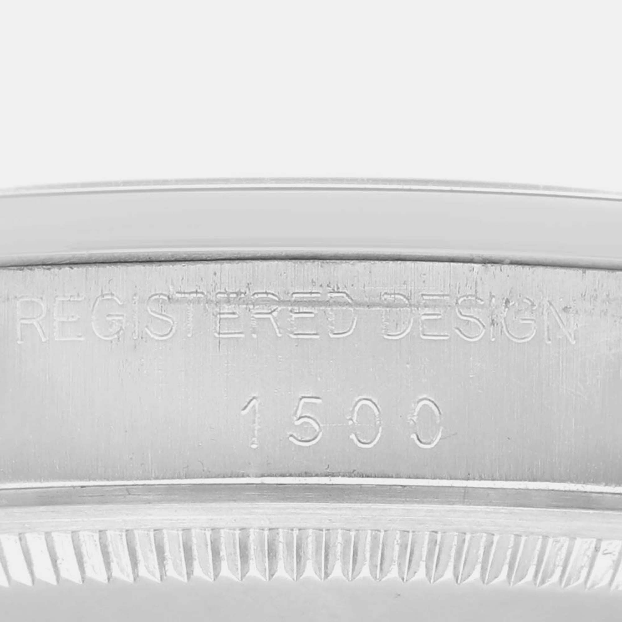 Rolex Date Silver Dial Vintage Steel Mens Watch 1500 34 Mm