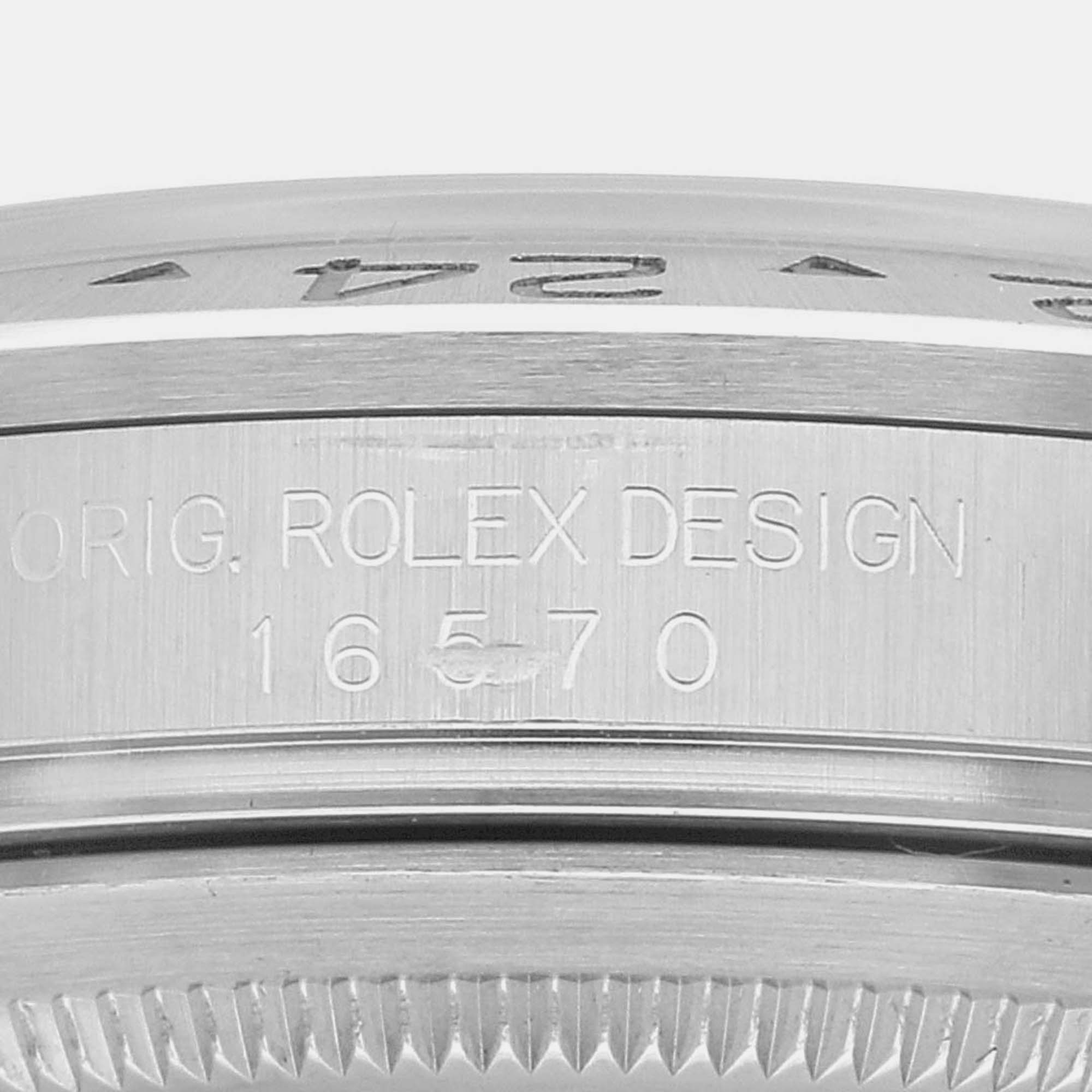 Rolex Explorer II Polar Parachrom Hairspring Steel Mens Watch 16570 40 Mm