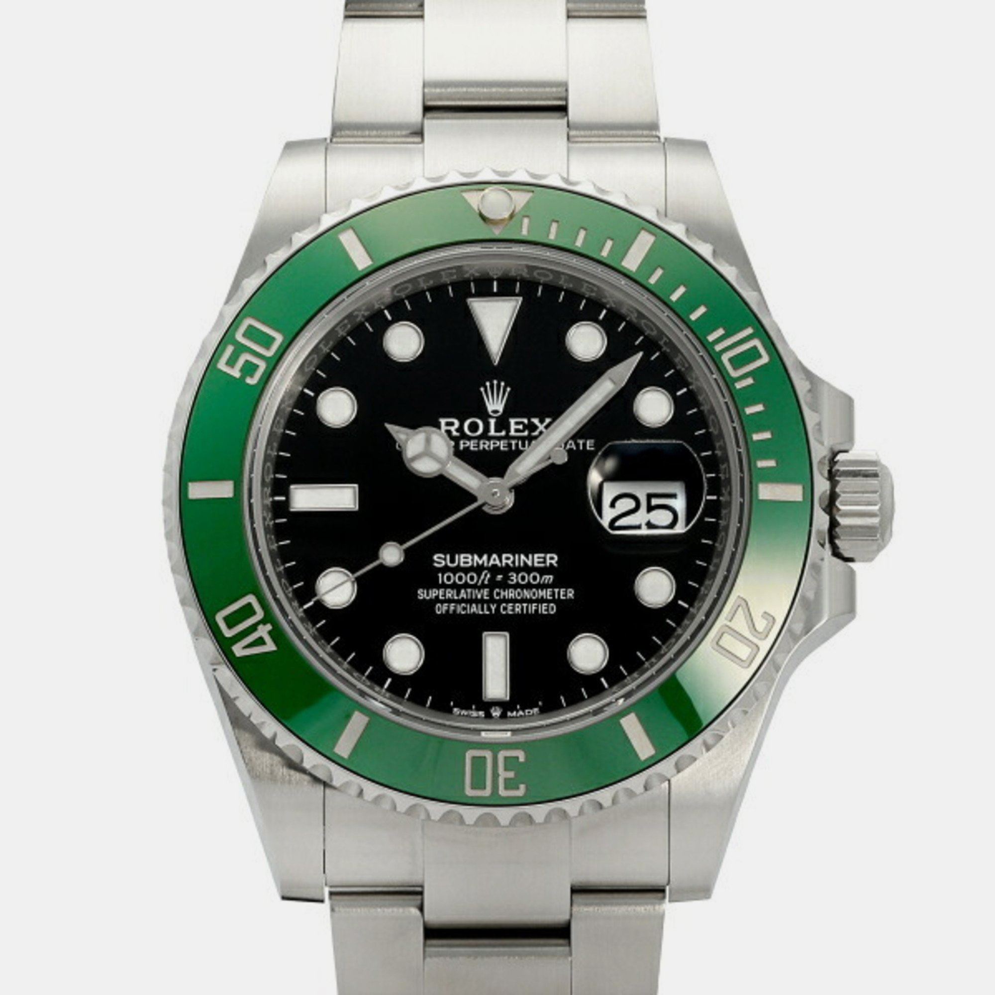 Rolex Black Stainless Steel And Ceramic Submariner 126610LV Automatic Men's Wristwatch 41 Mm