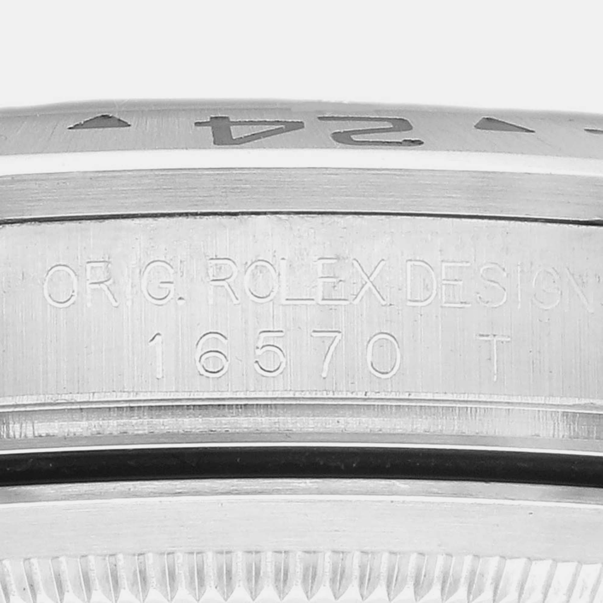 Rolex Explorer II Black Dial Steel Mens Watch 16570 40 Mm